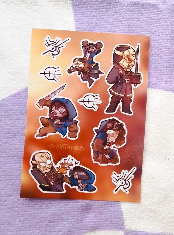 Стикерпак А6 Китобой и Смотритель Dishonored