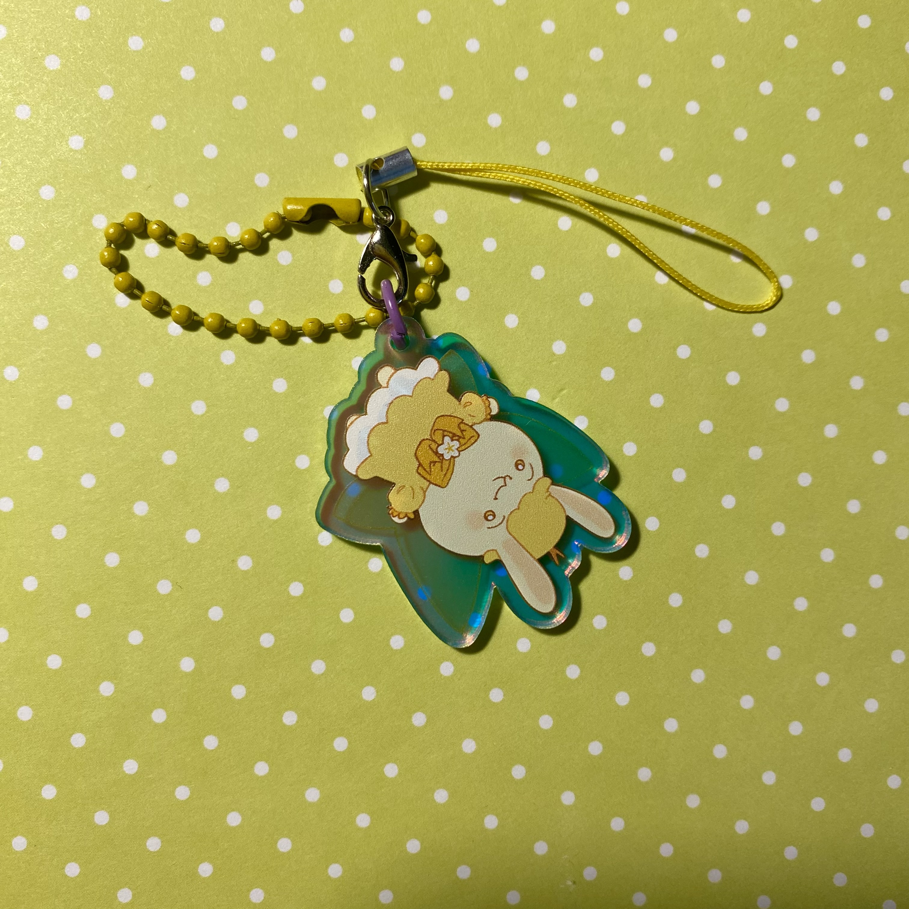 Голографический брелок 4см "Усаги фея"