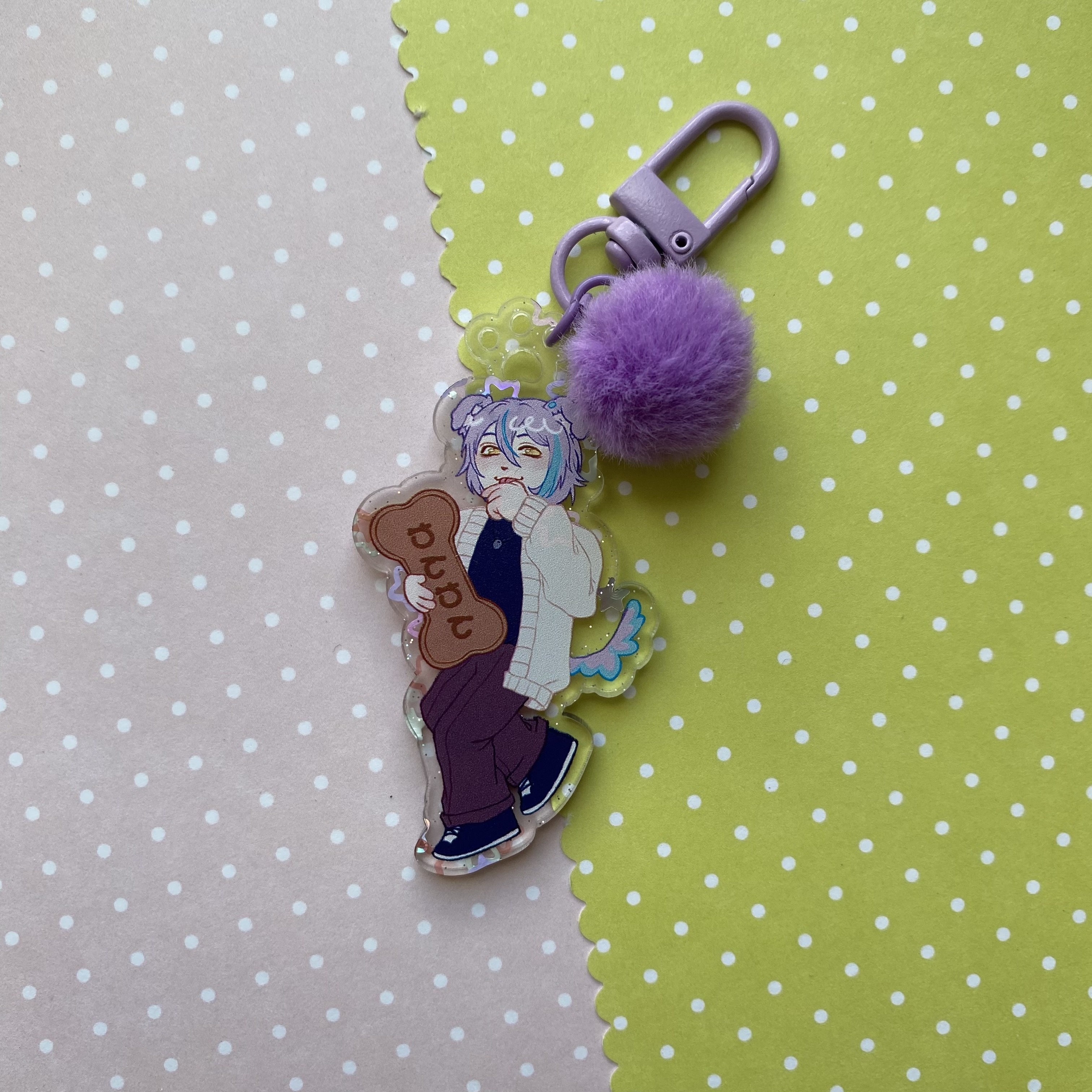 Брелок с помпоном 6см "Руи зверушка"