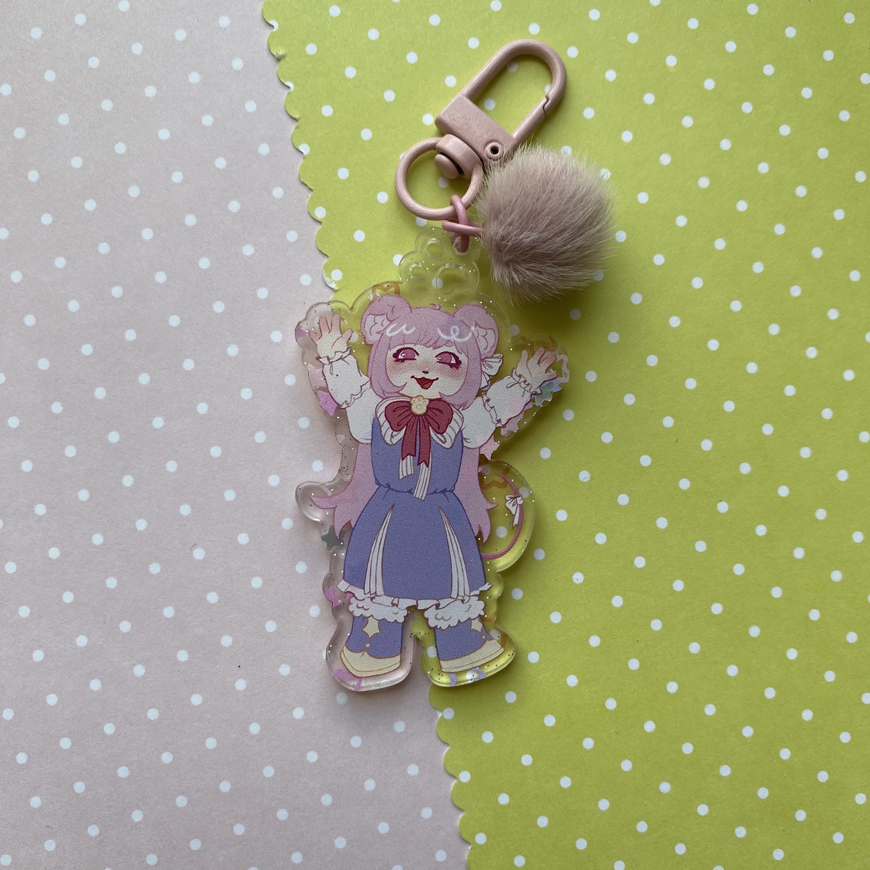 Брелок с помпоном 6см "Эму зверушка"