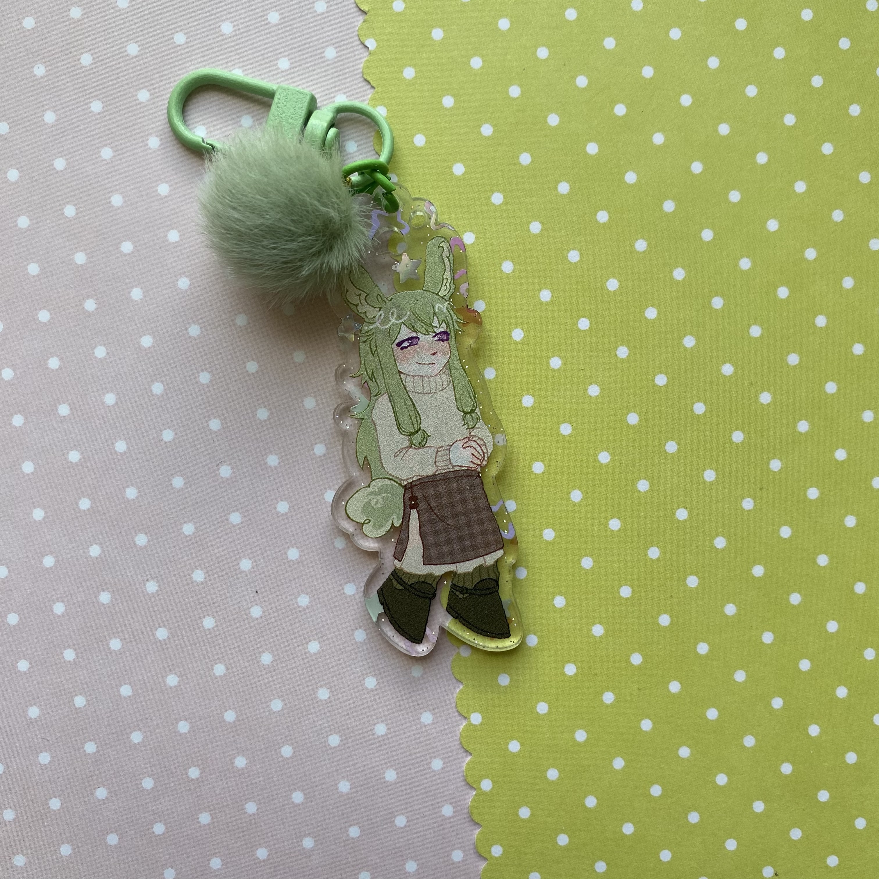 Брелок с помпоном 6см "Нене зверушка"