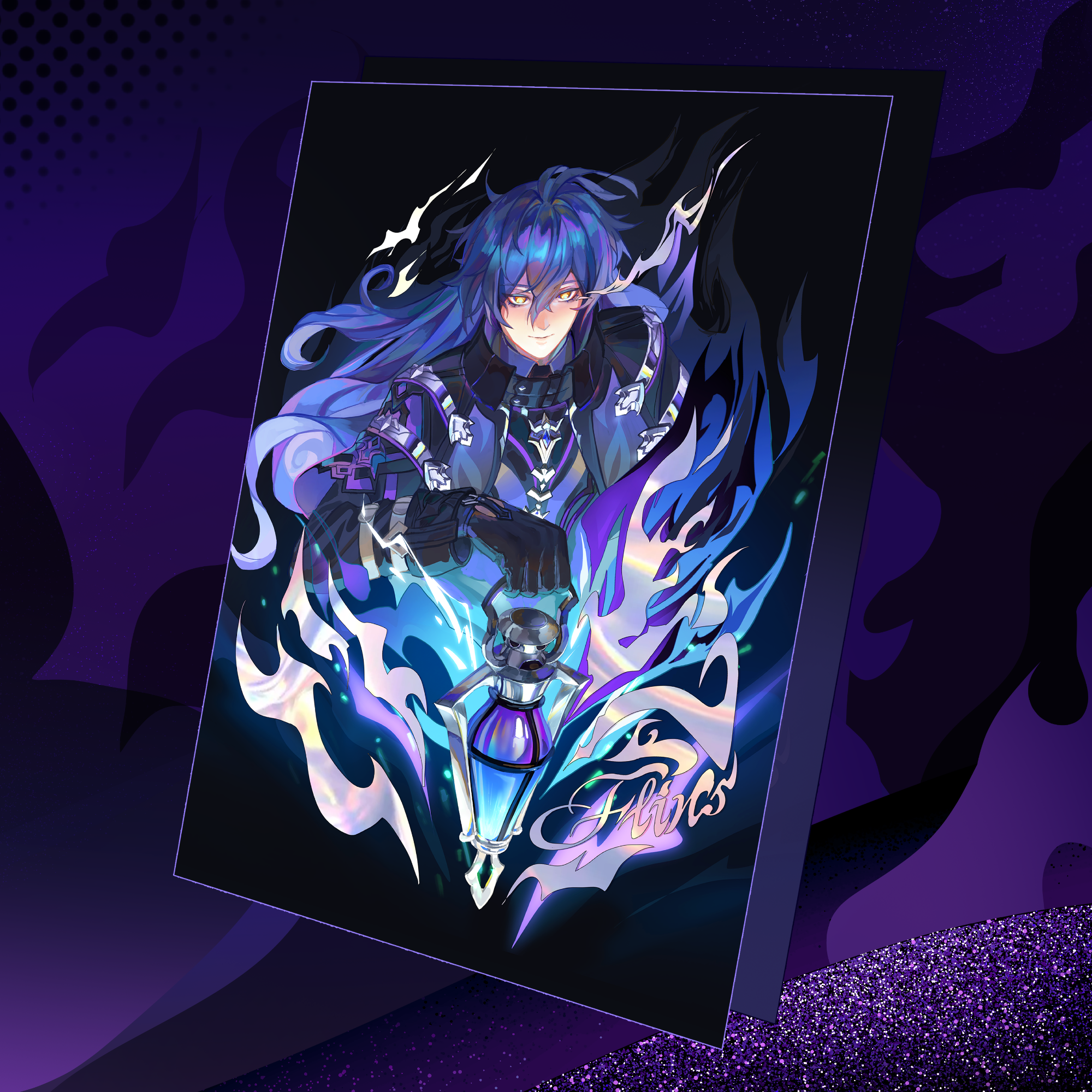 Открытка с фольгой "Флинс"