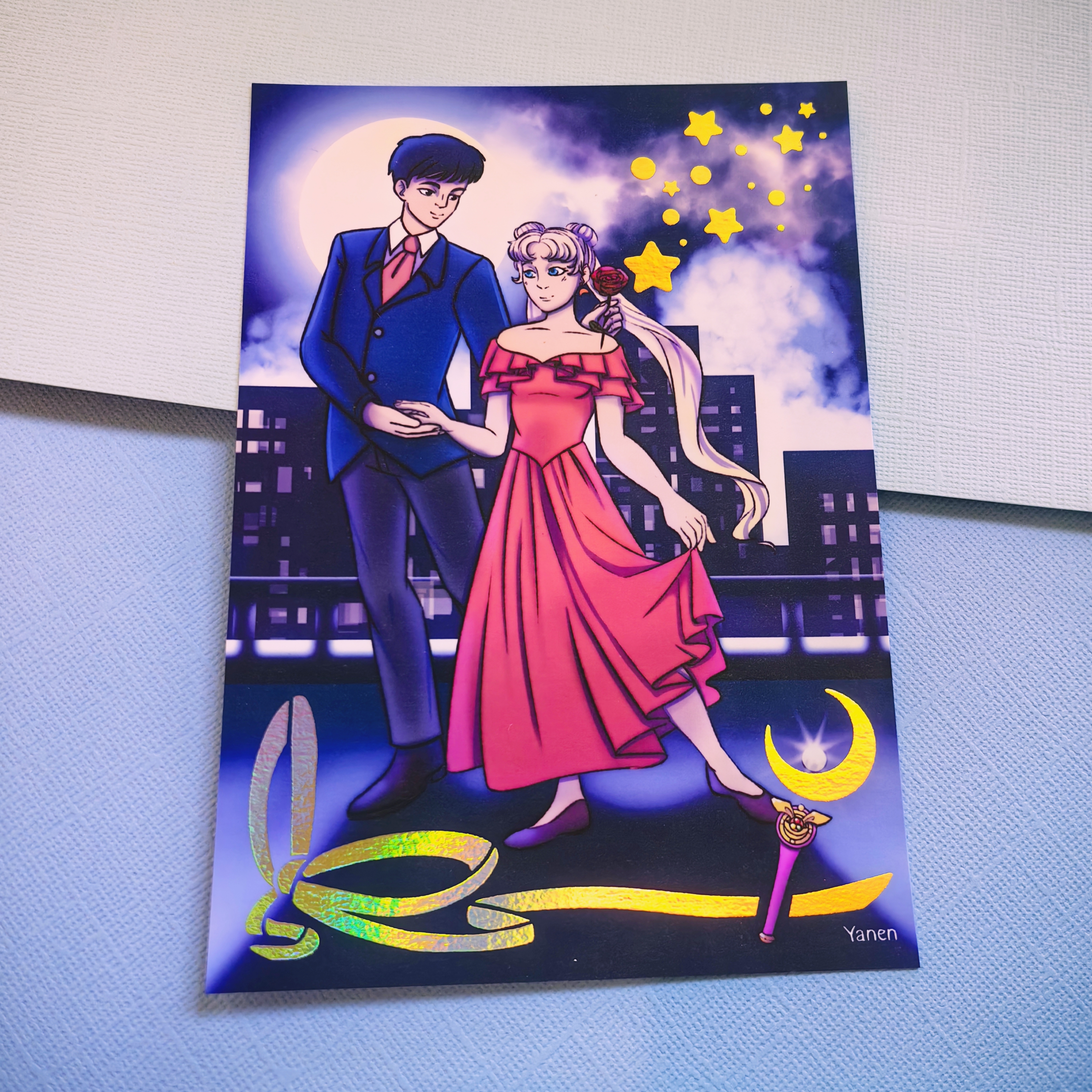 Открытка а6 с фольгой Сейлор Мун