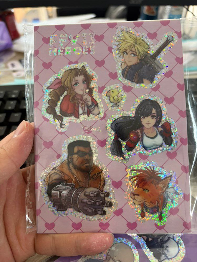 Наклейки винил А6 "FFVII Heroes"