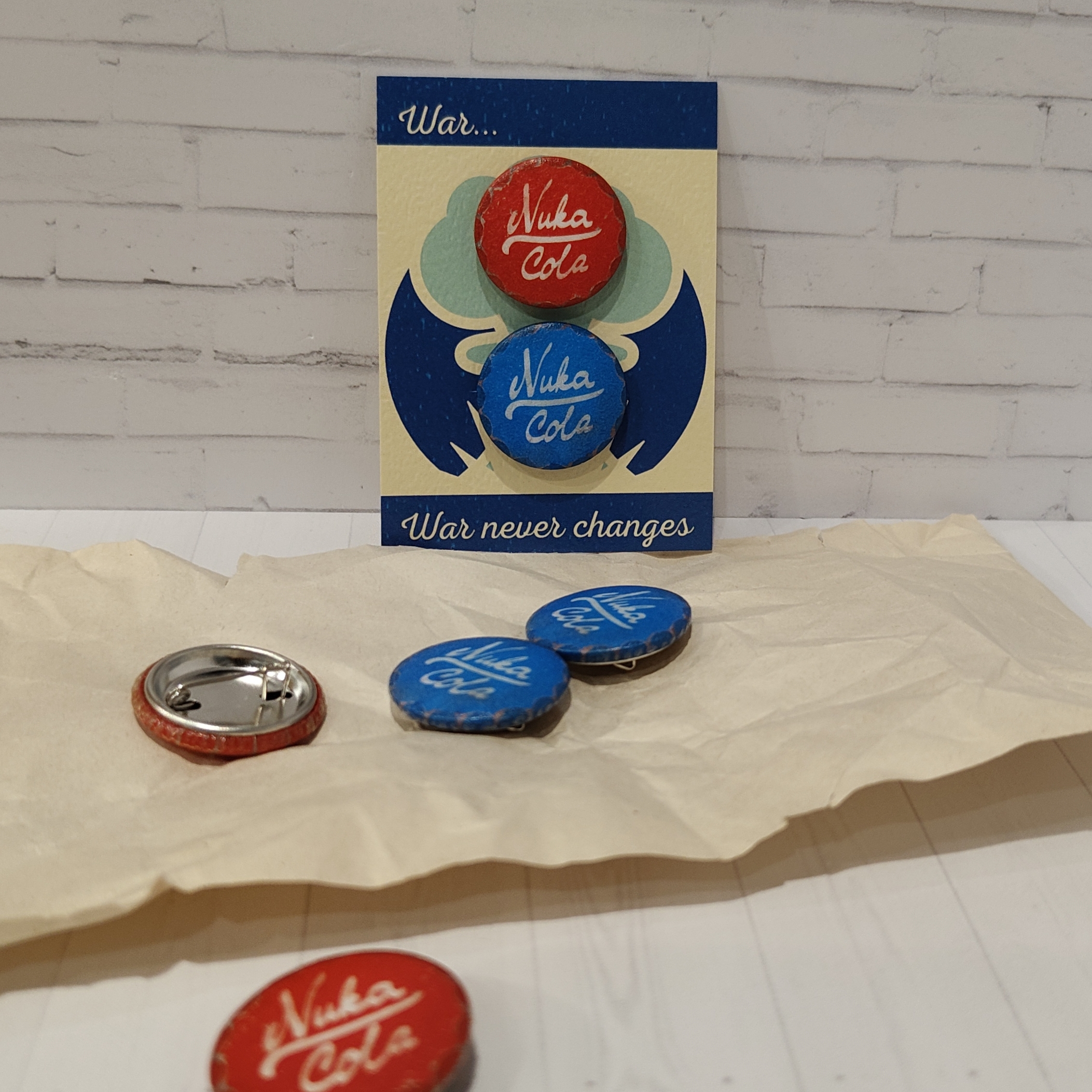 Fallout Nuka Cola - Набор значков с текстурой