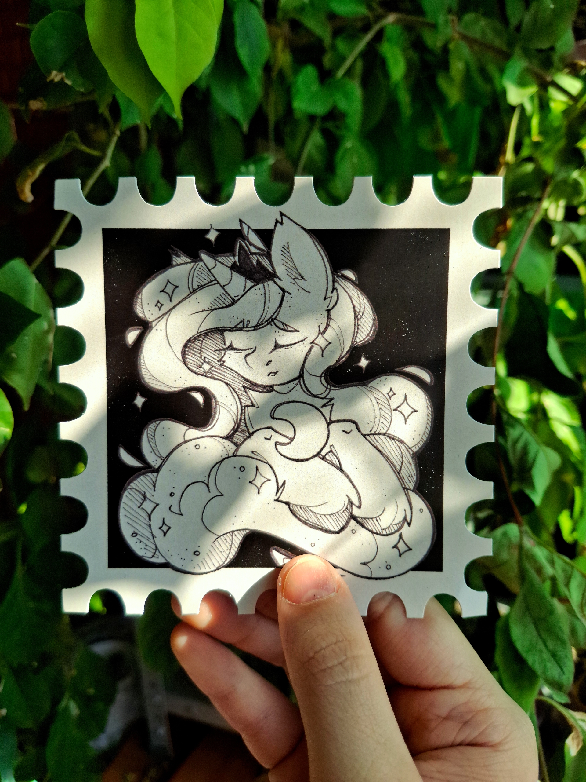 Открытка-марка Принцесса Луна