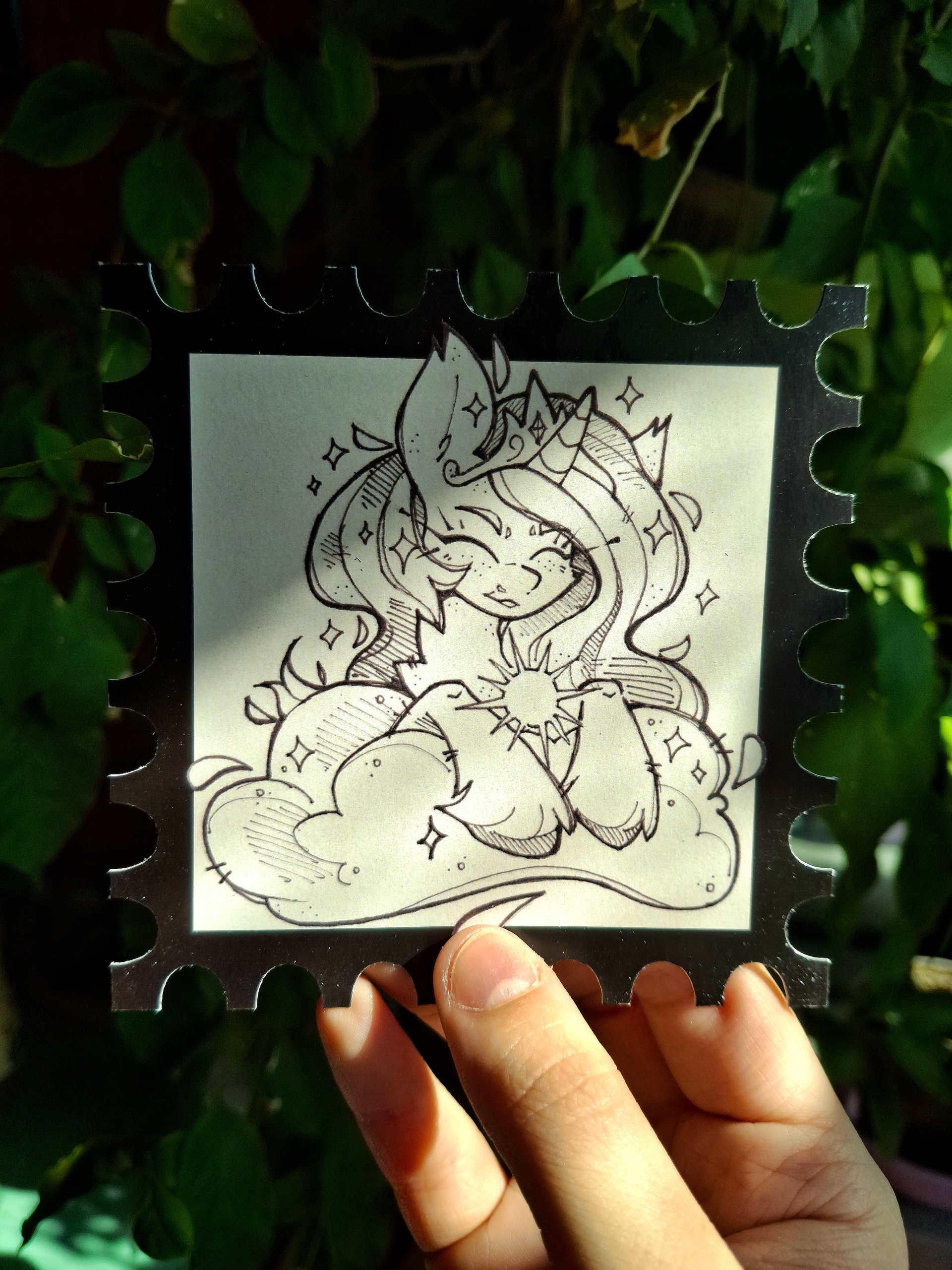 Открытка-марка Принцесса Селестия