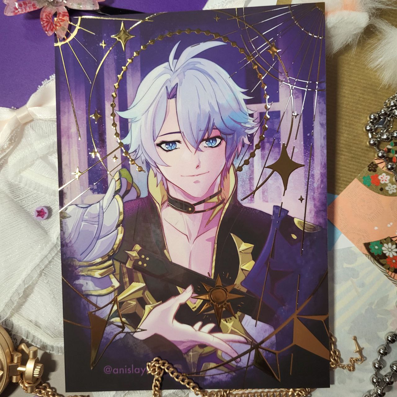 Принт А5 "Фаенон" с фольгой