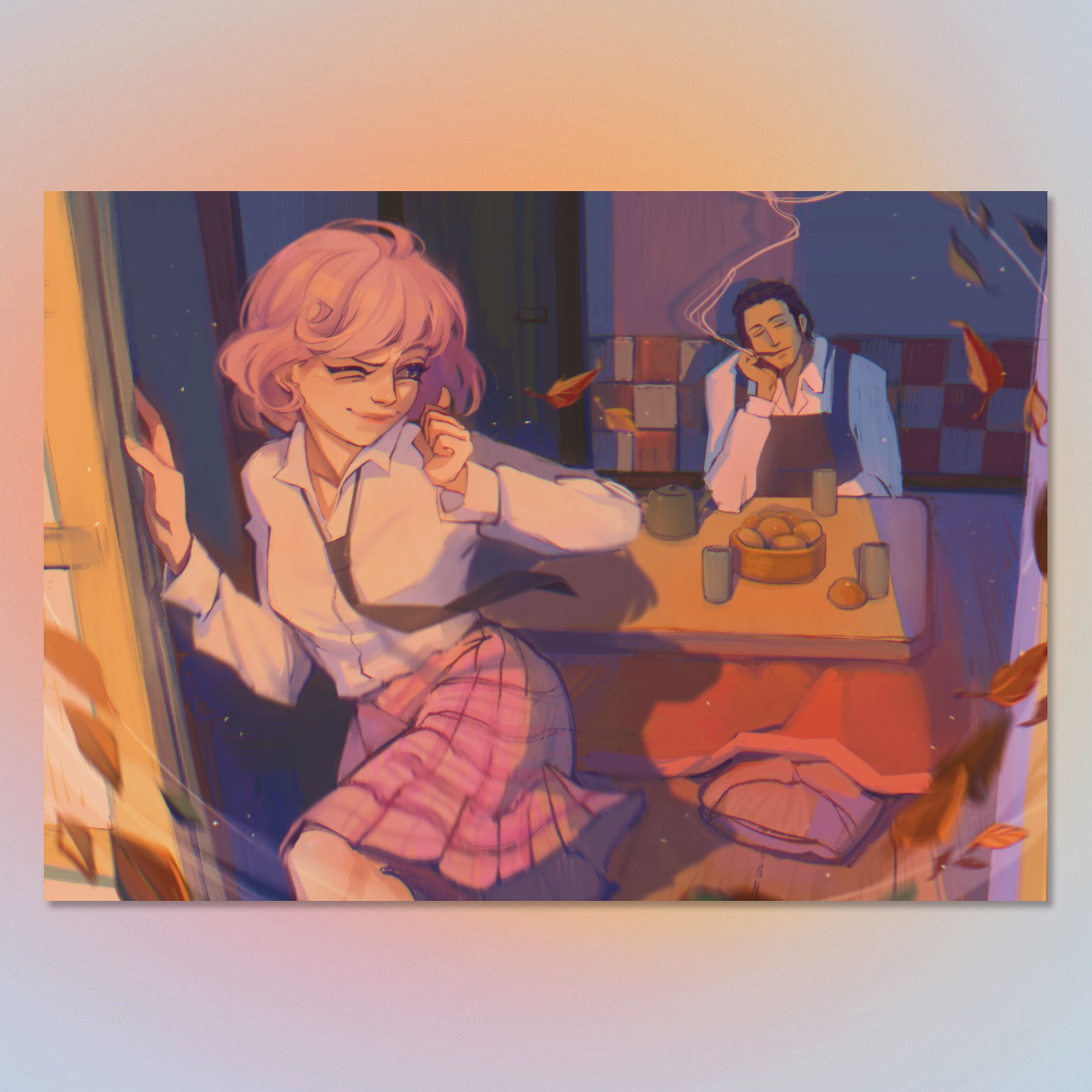 Открытка А4 Норагами Кофуку и Дайкоку