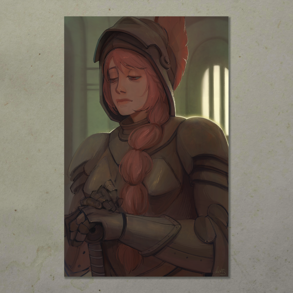 Открытка 186х297мм Рыцарка Ребекка