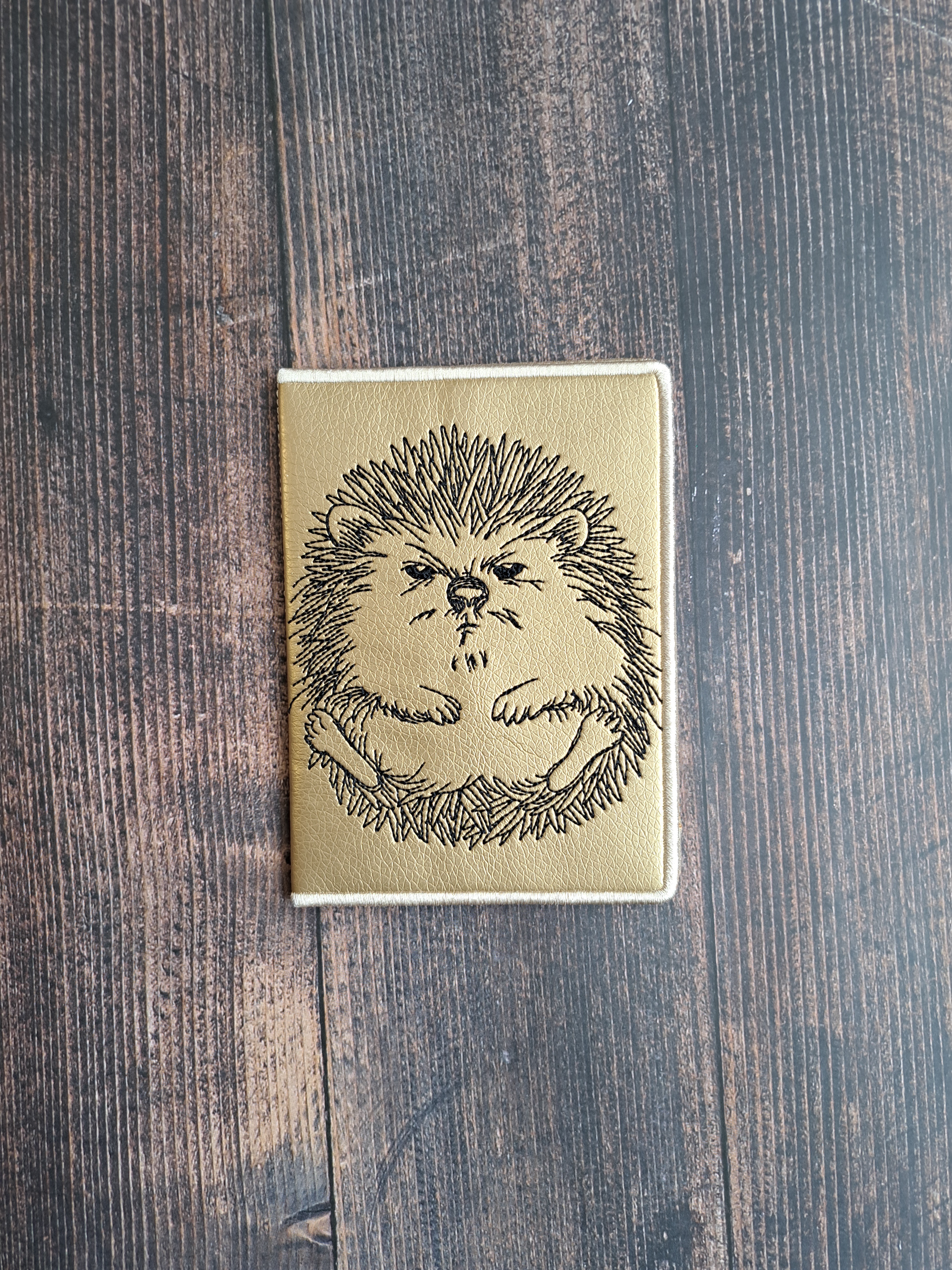 Обложка для паспорта экокожа "Ежик"