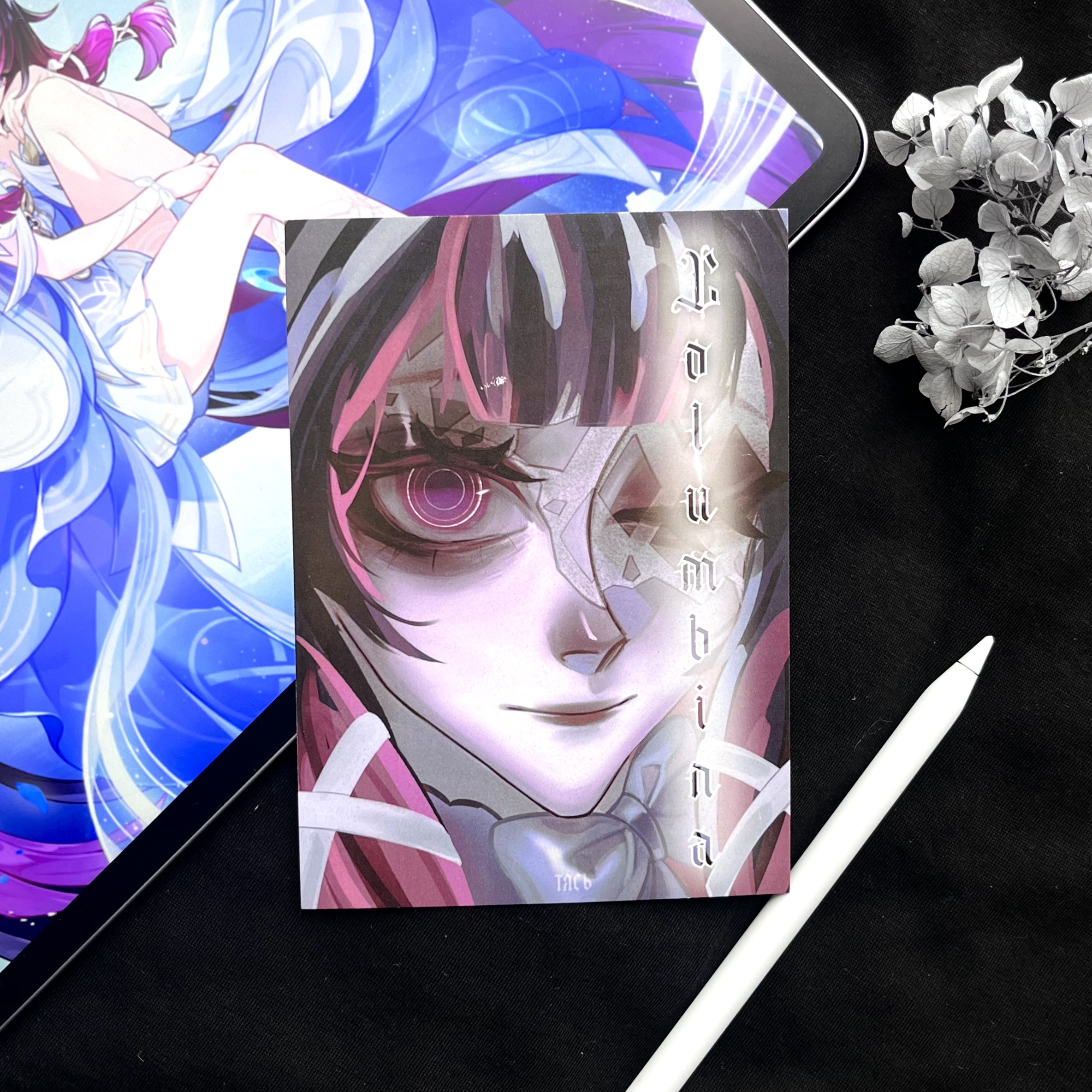 Открытка Коломбина Геншин