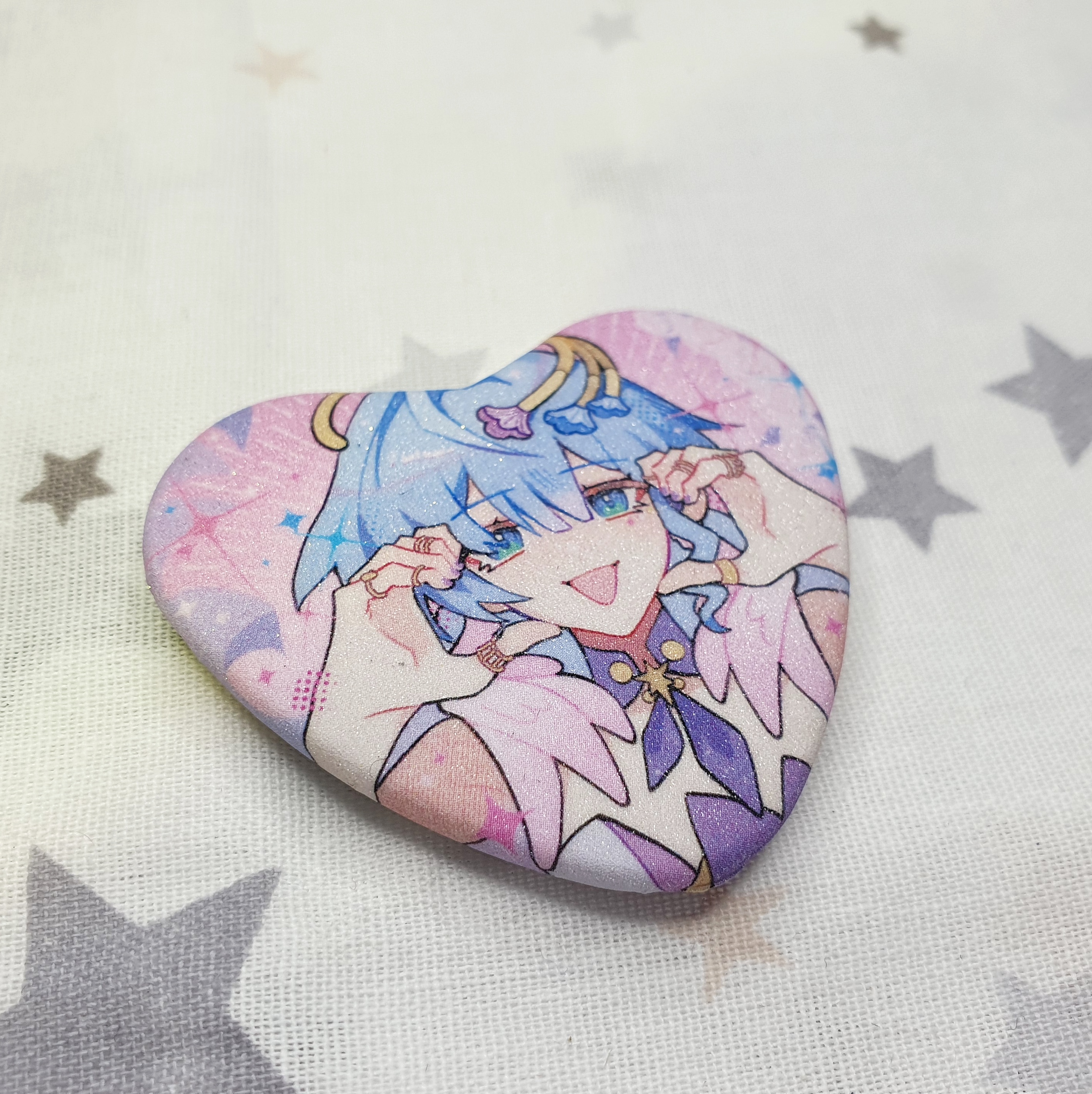 Значок-сердечко мини, Робин