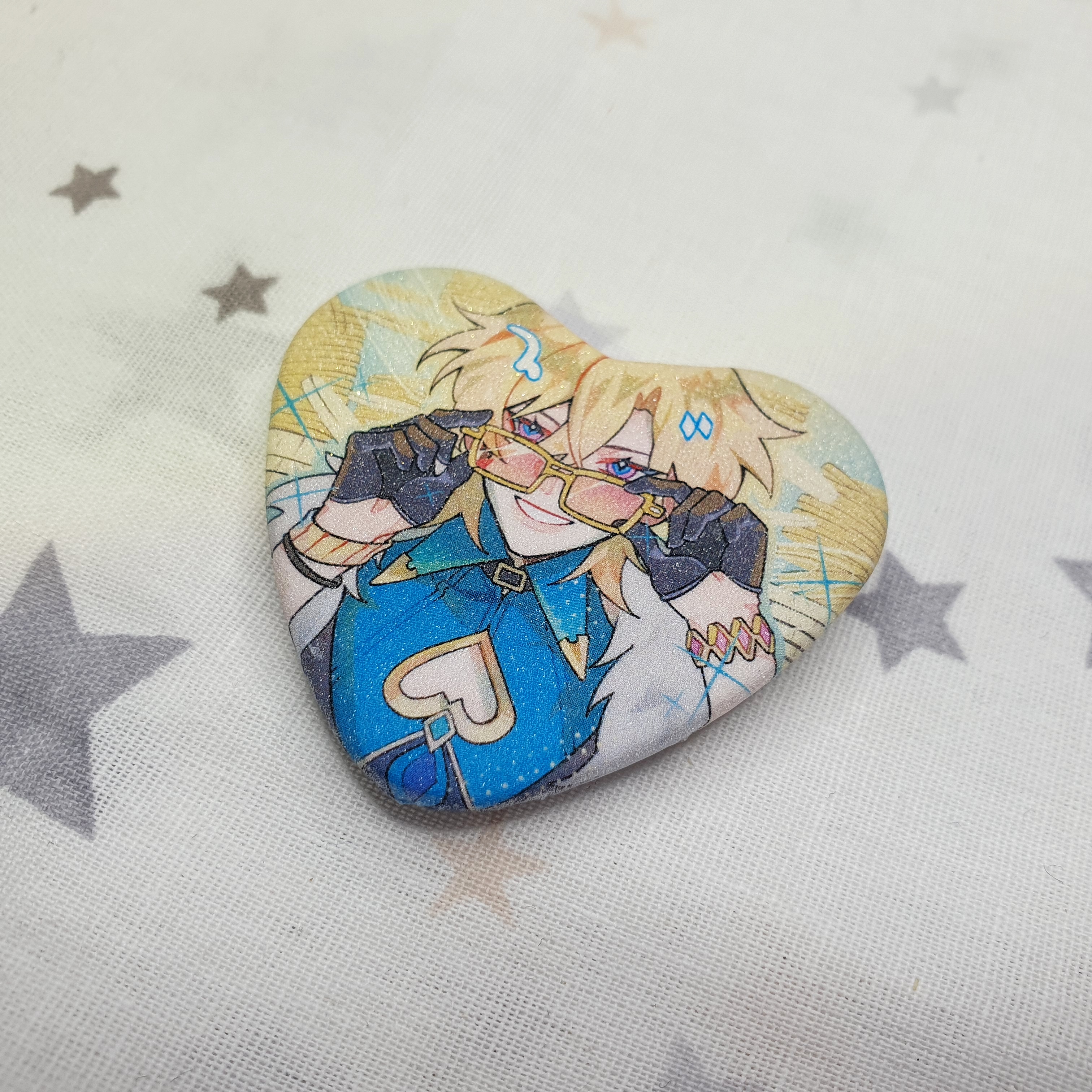 Значок-сердечко мини, Авантюрин