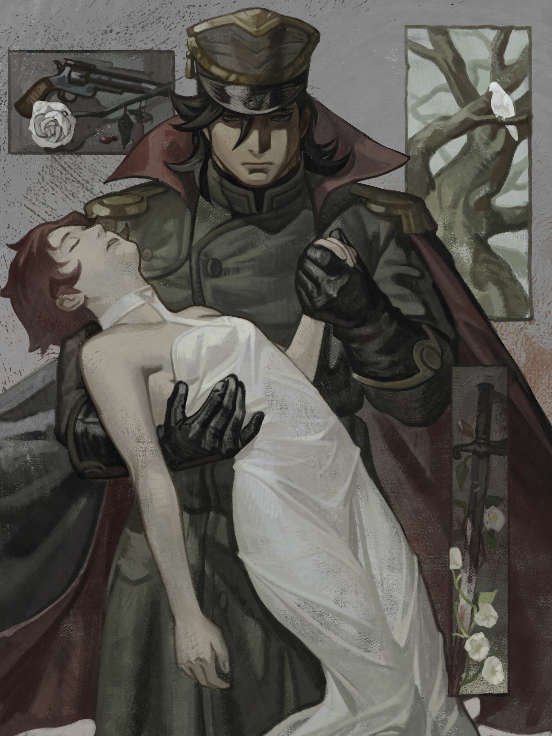 Открытка "ОС Роза и револьвер"