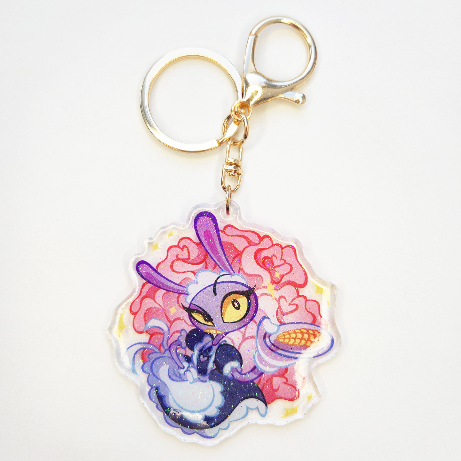 Брелок Джекс Горничная УФ смола с блёстками