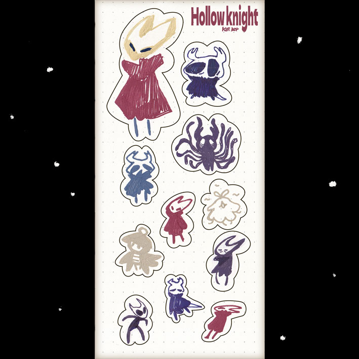Стикерпак hollow Knight