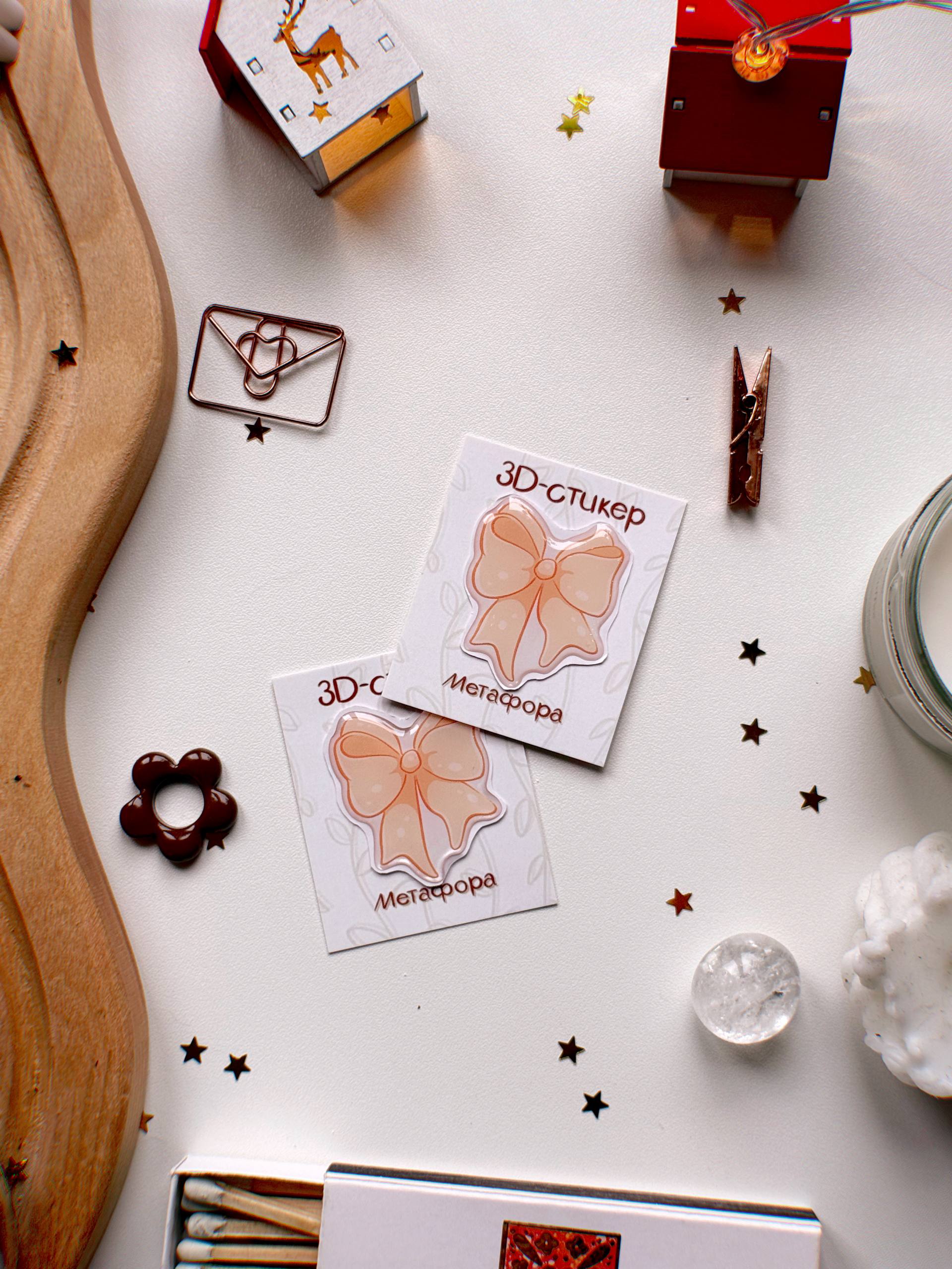 д стикер Светлый бантик