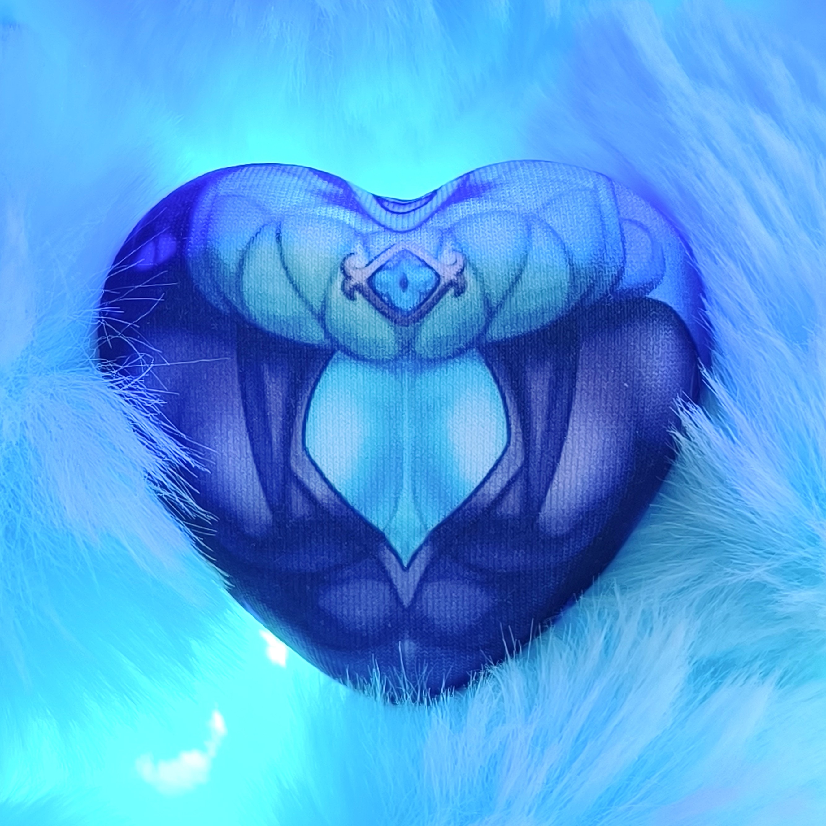 Значок-сердце Стрейч Shadow Milk | Cookie Run