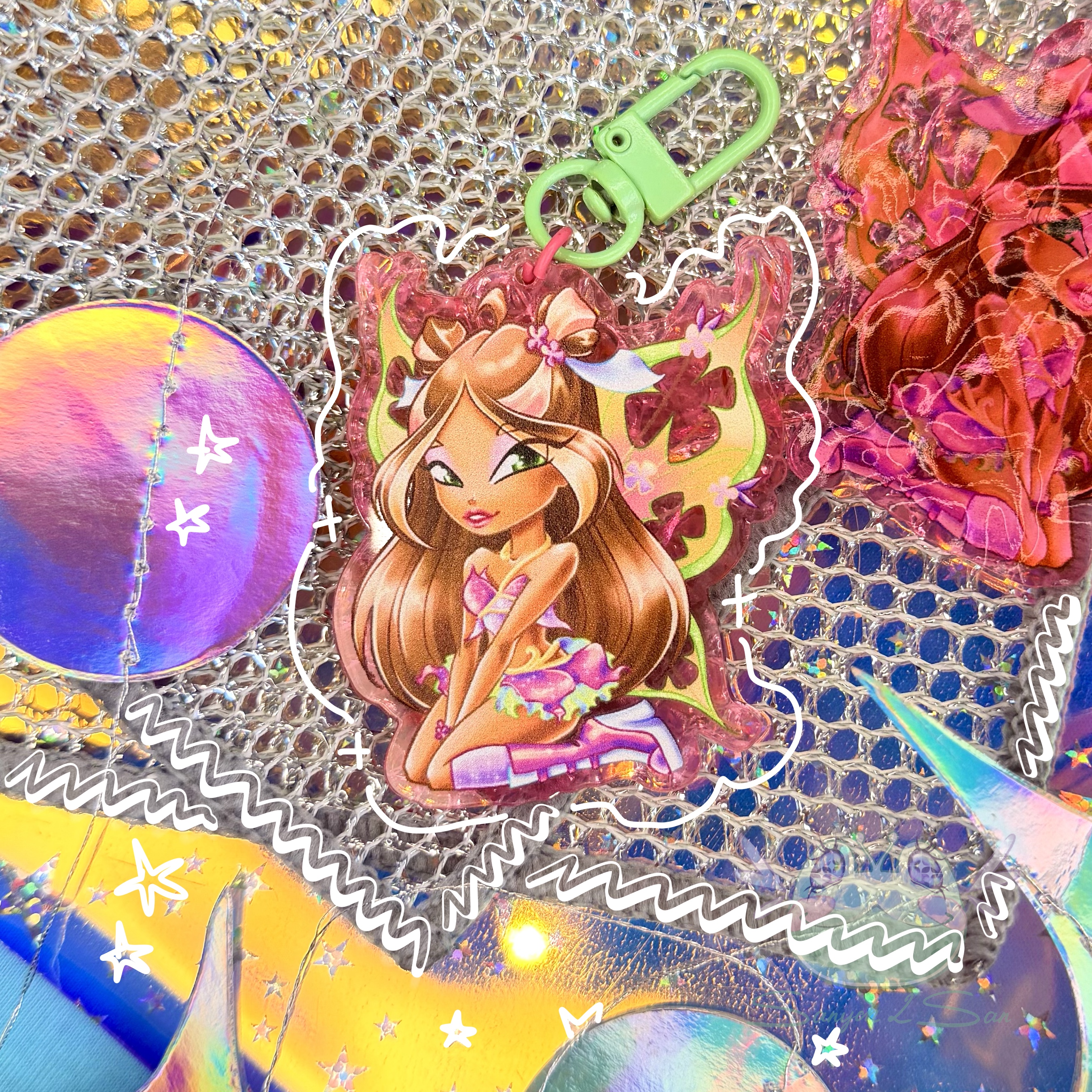 Брелок WinX, FLORA водный акрил, 6 см