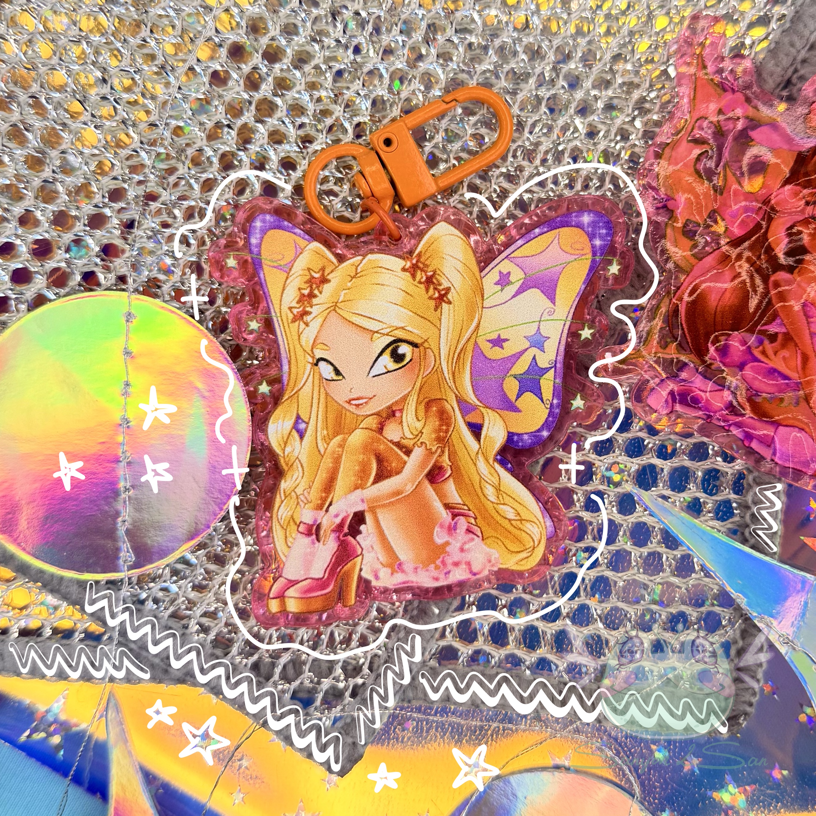 Брелок WinX, STELLA водный акрил, 6 см