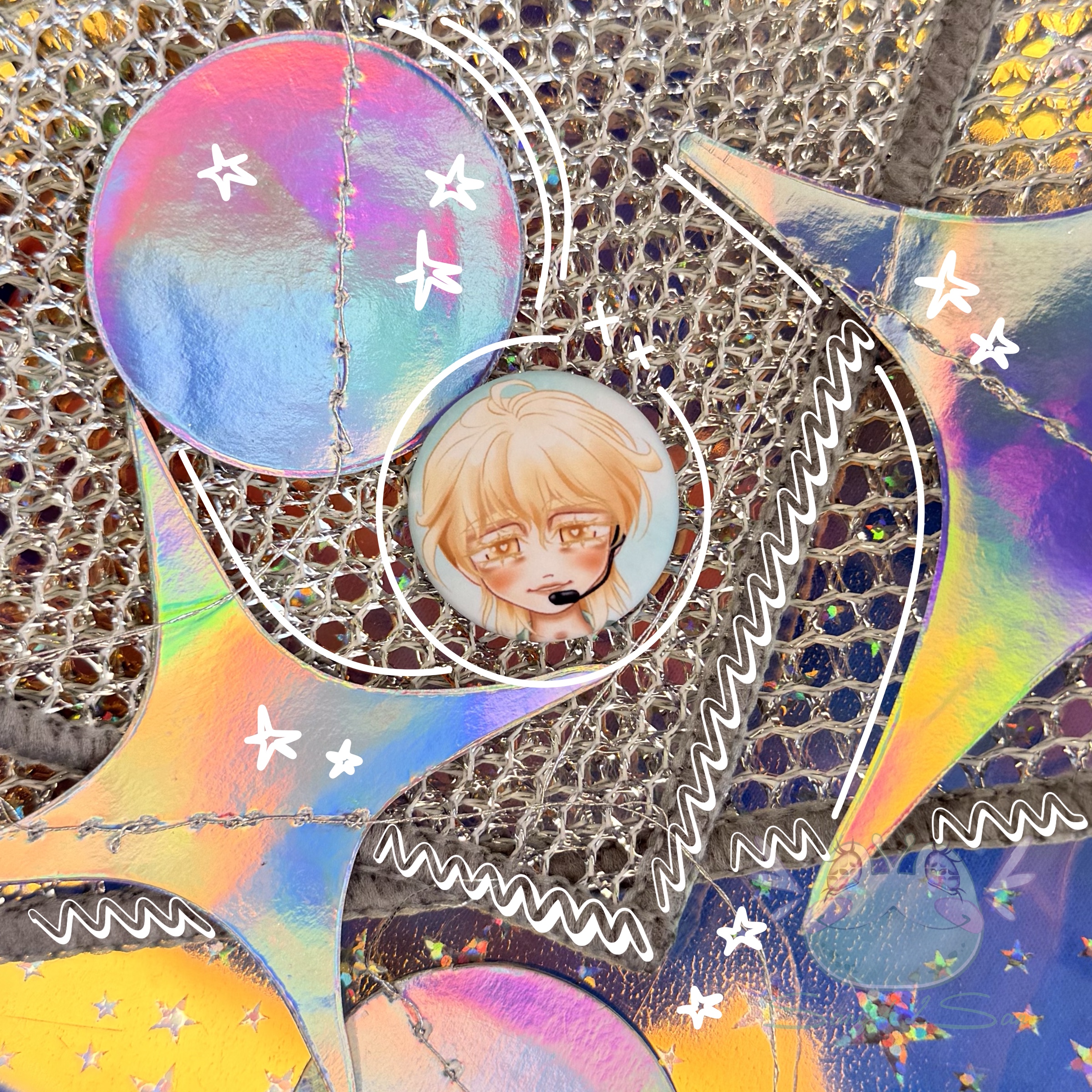 Значок 25мм LUKA, ALNST 2.0 круг мат