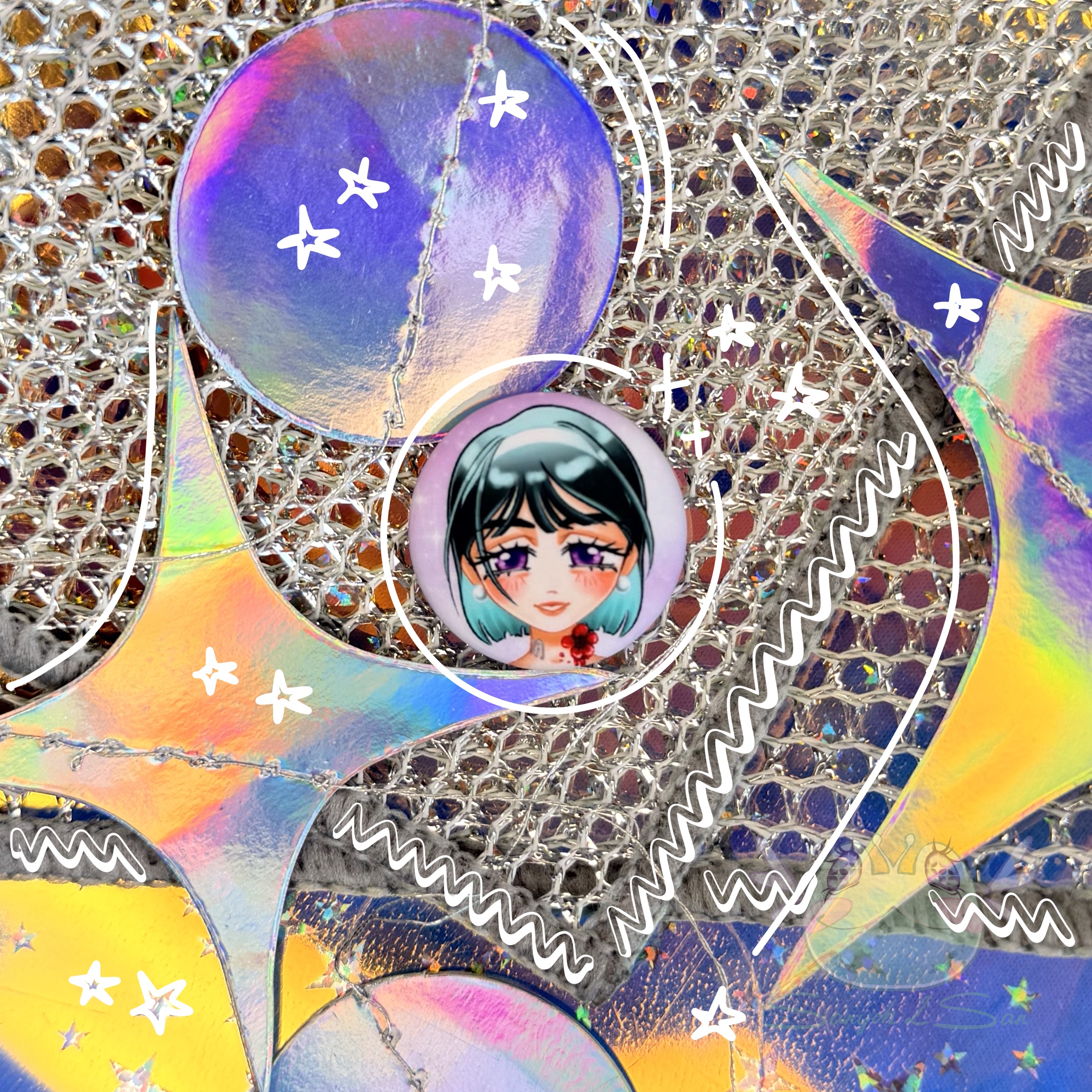 Значок 25мм SUA, ALNST 2.0 круг мат