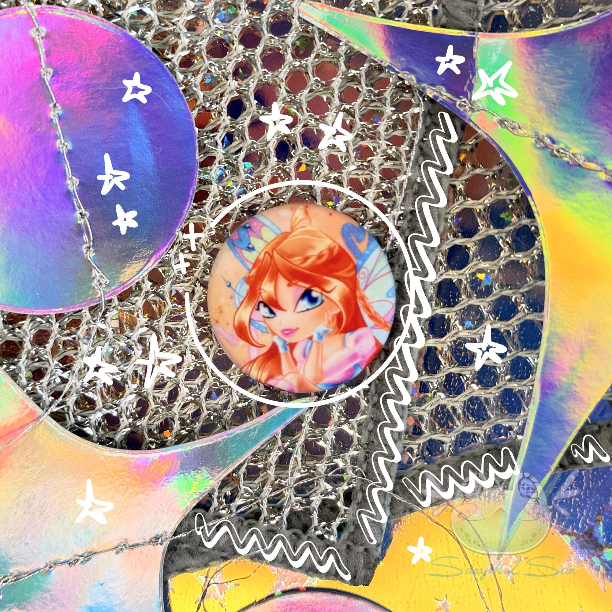 Значок 25мм BLOOM, WINX-BELIEVIX круг мат