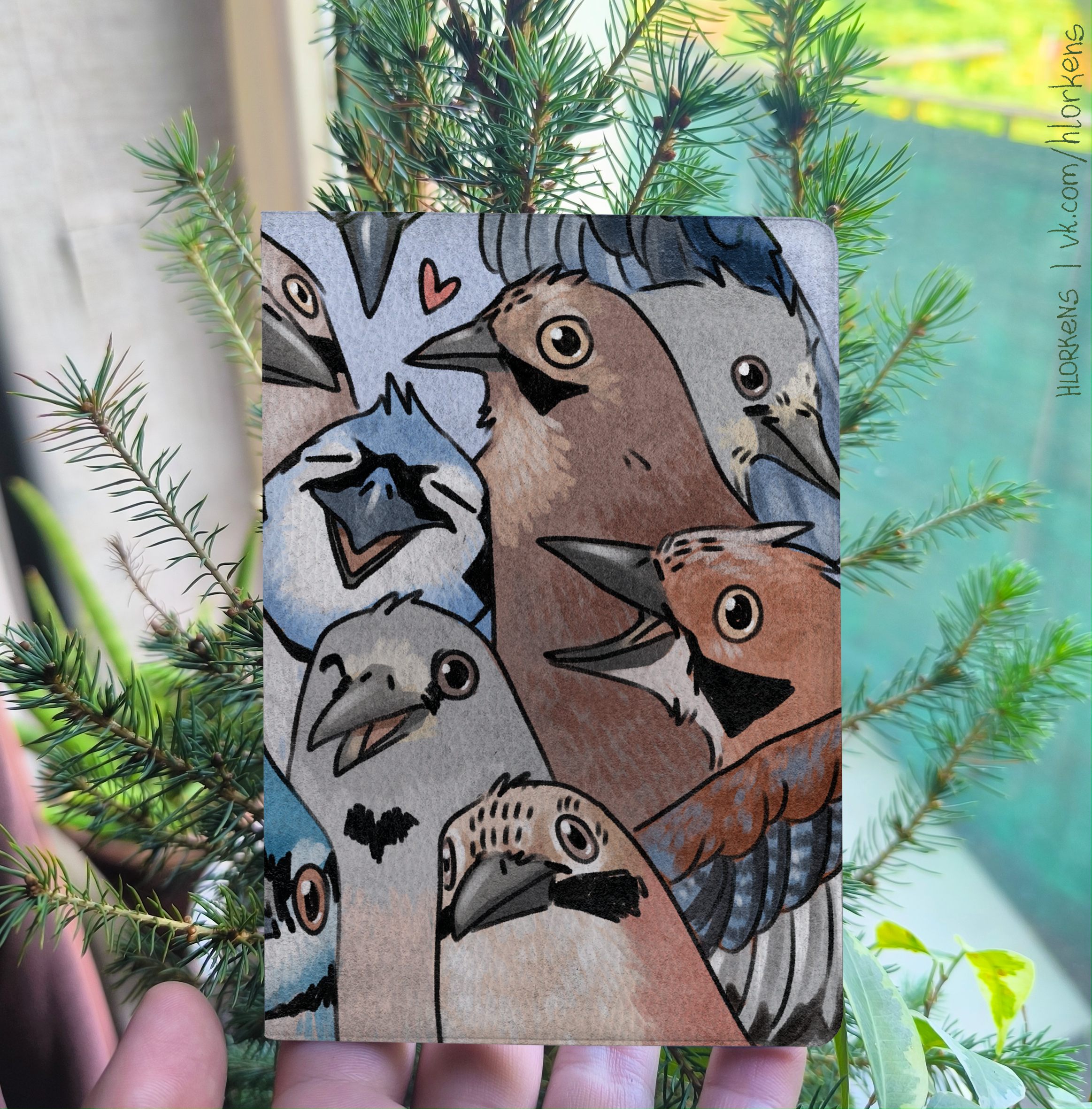 Обложка на паспорт "Собрание соек"