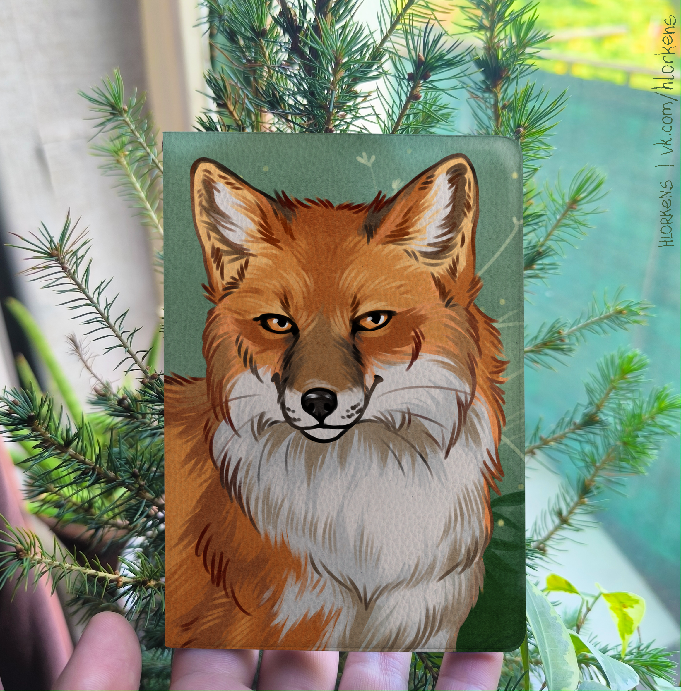 Обложка на паспорт "Лиса"