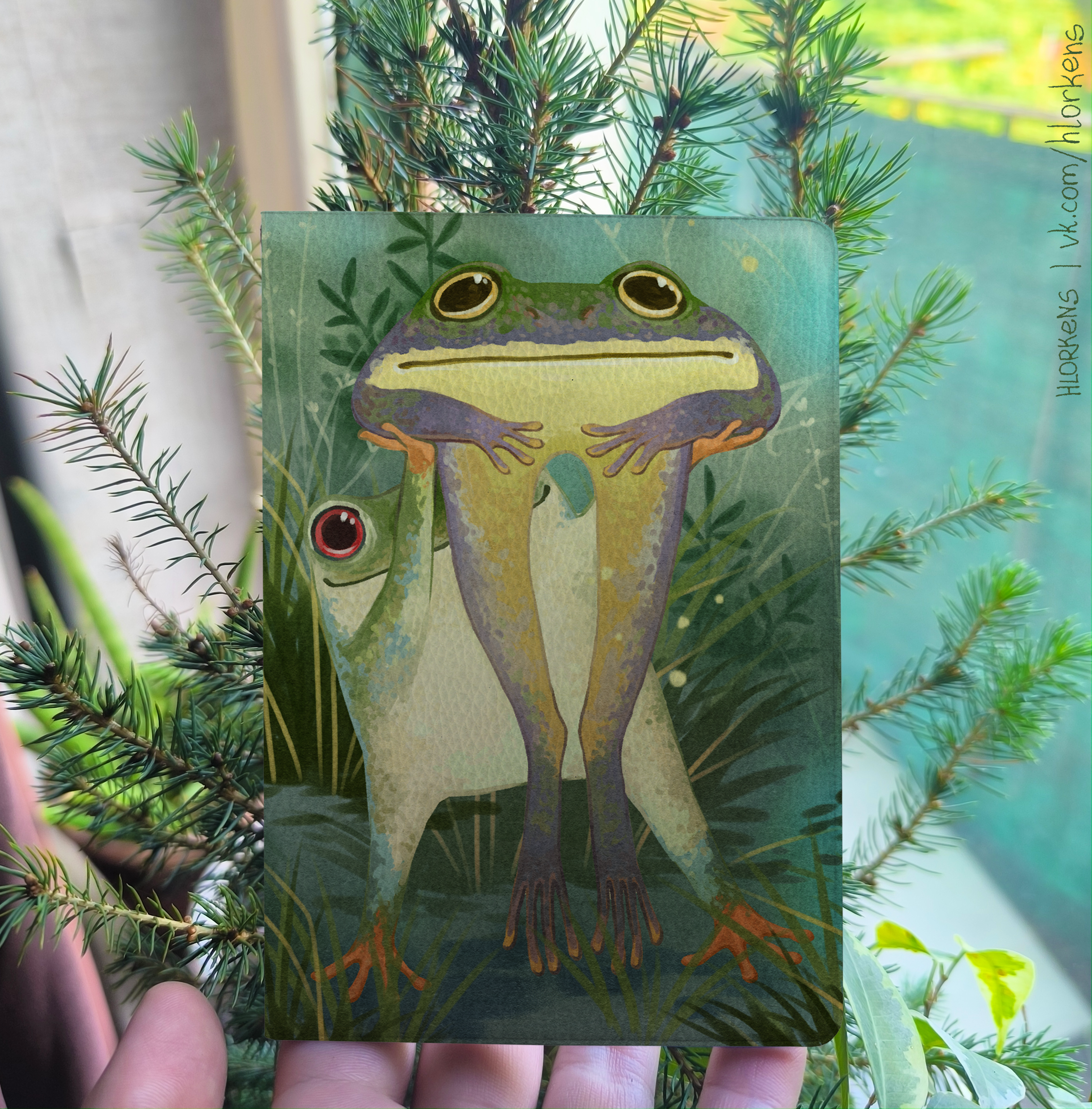 Обложка на паспорт “Лягушки”