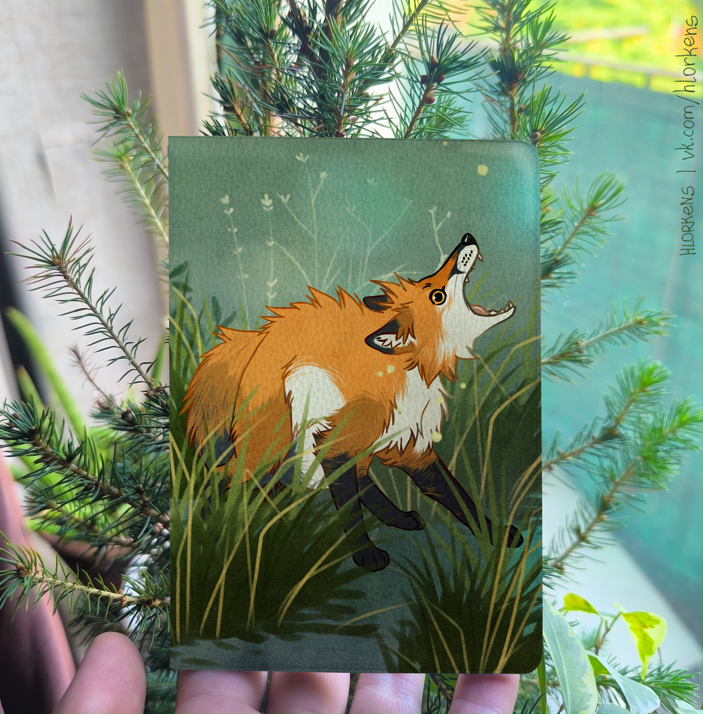 Обложка на паспорт “Орущая лиса”