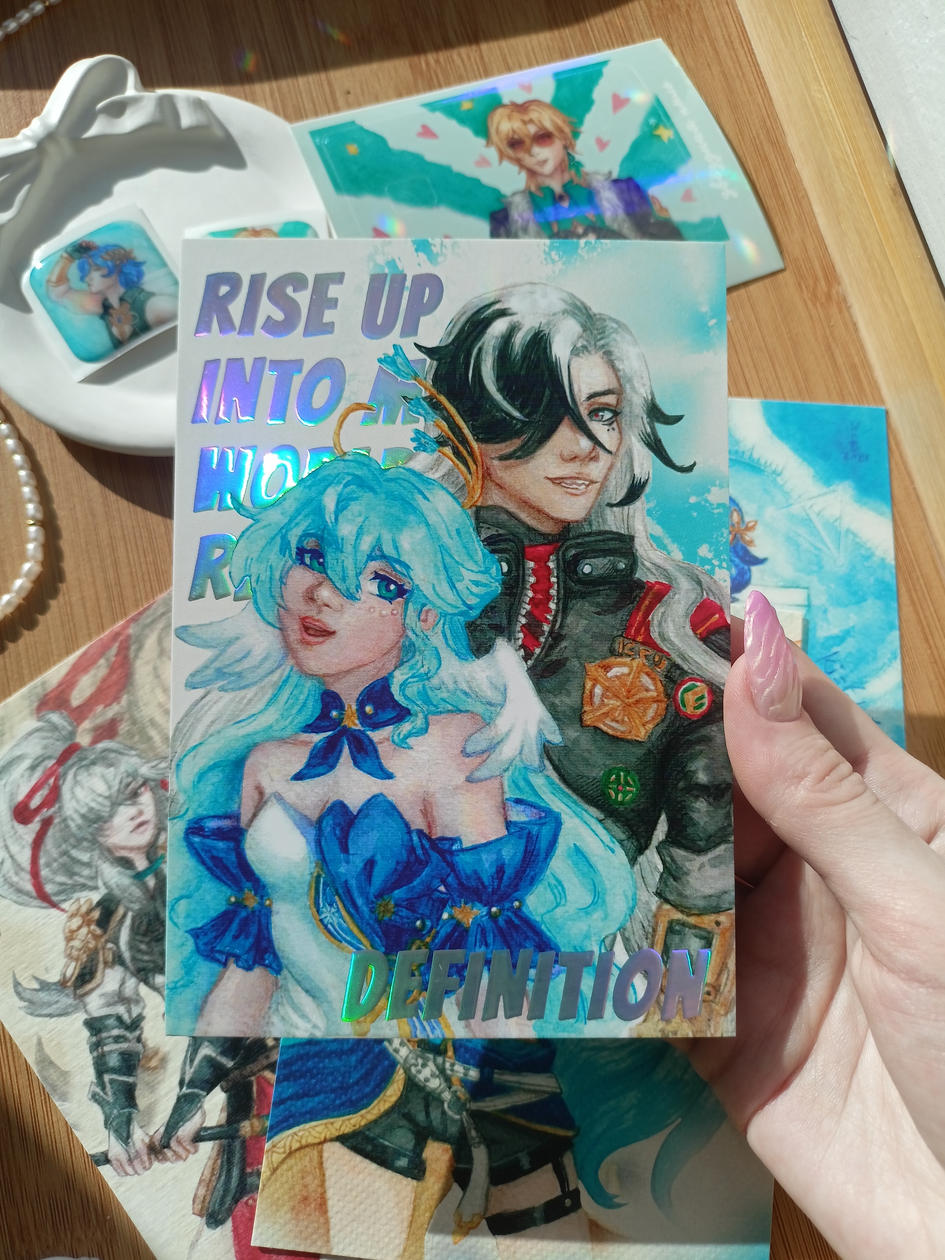 Открытка А6 РобинХилл фольга