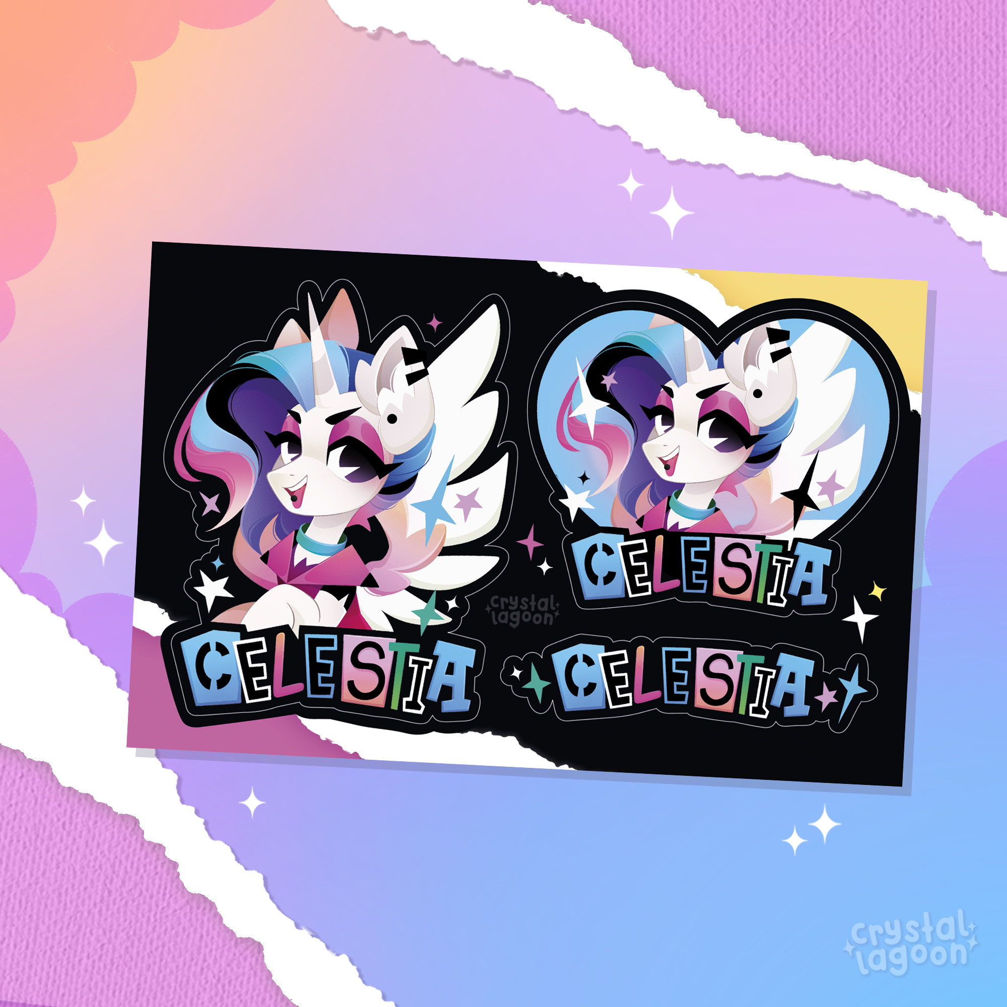 Стикерпак сахарный "Панк-Селестия"