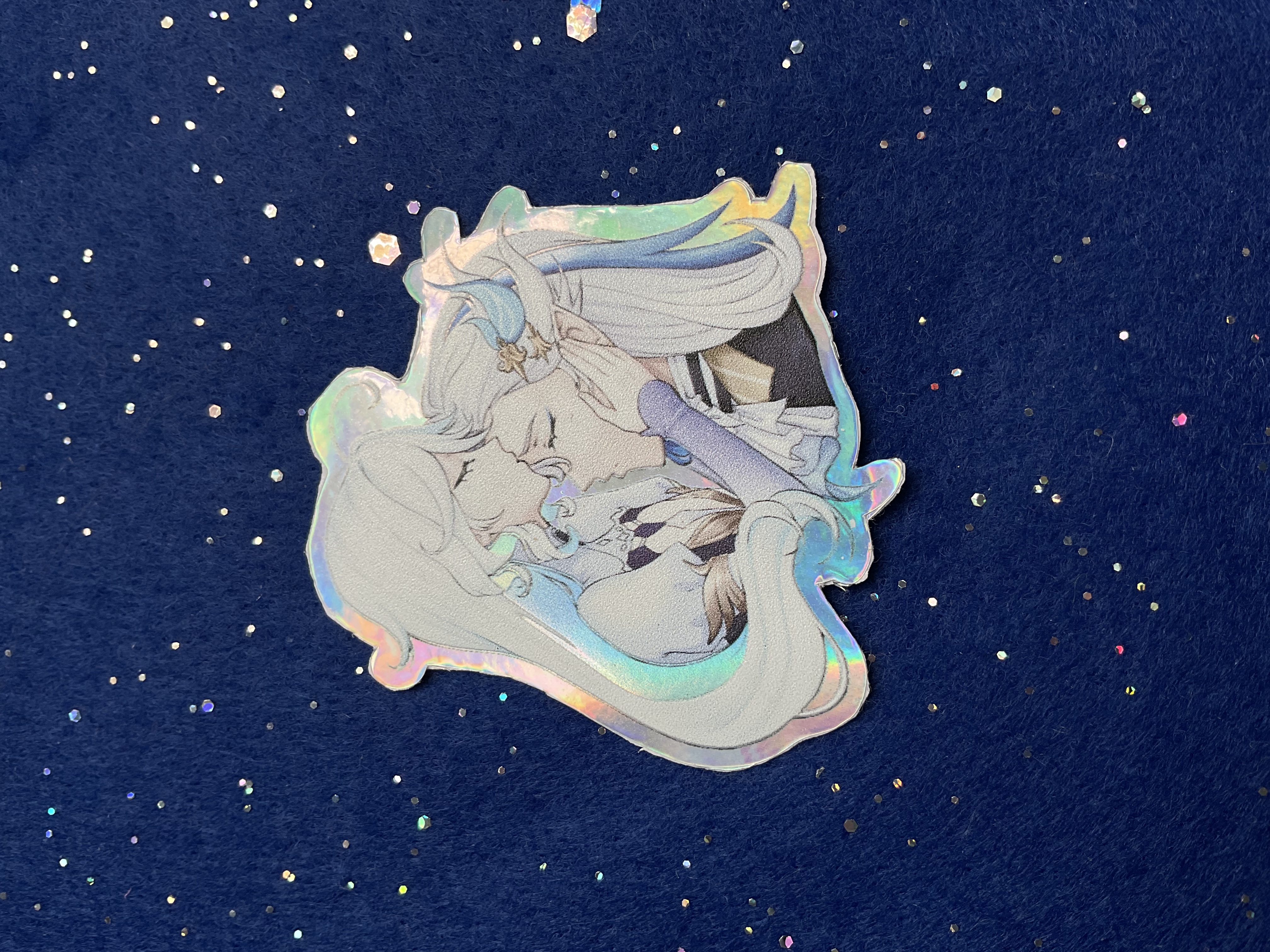 Стикер голо Геншин Фокалорс и Невиллет