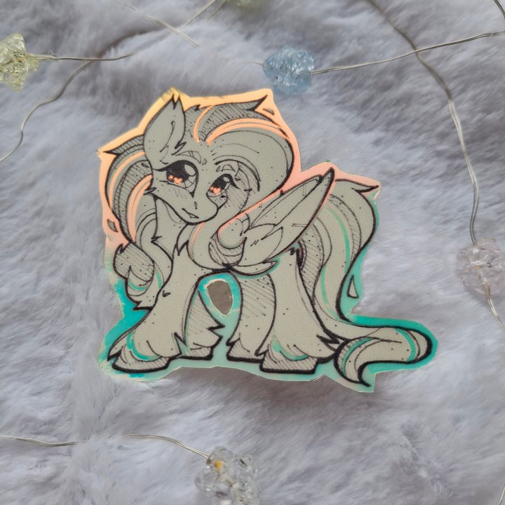 Стикер Флаттершай Твайлайт СВТ + Жемчуг