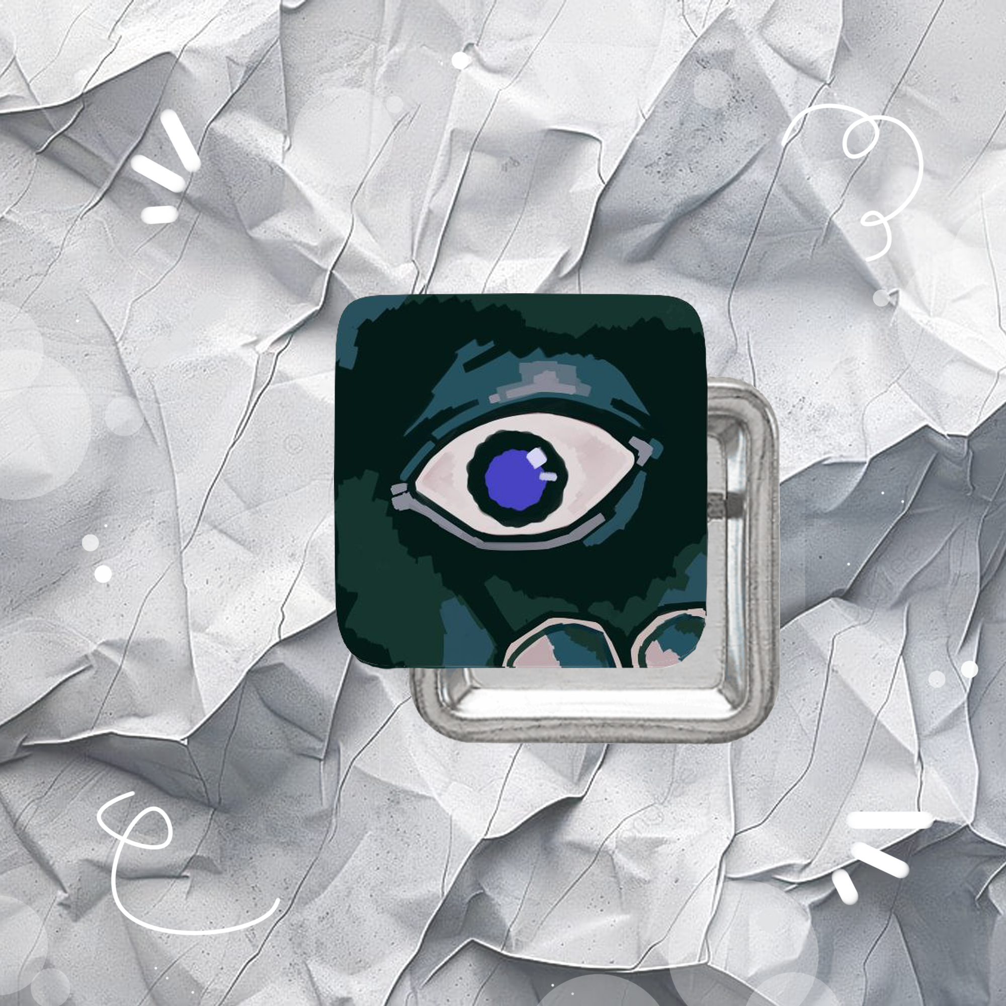 Значок 37мм “No, i am not a human” человек (софт тач)