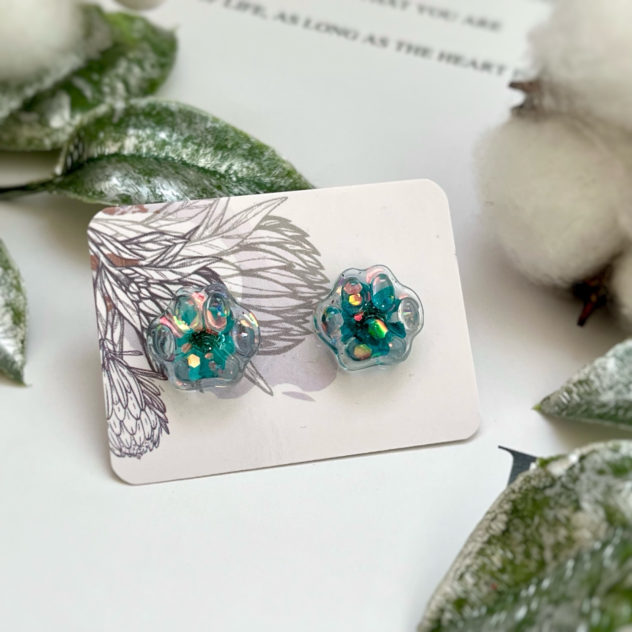 Серьги "лапки" гвоздики L