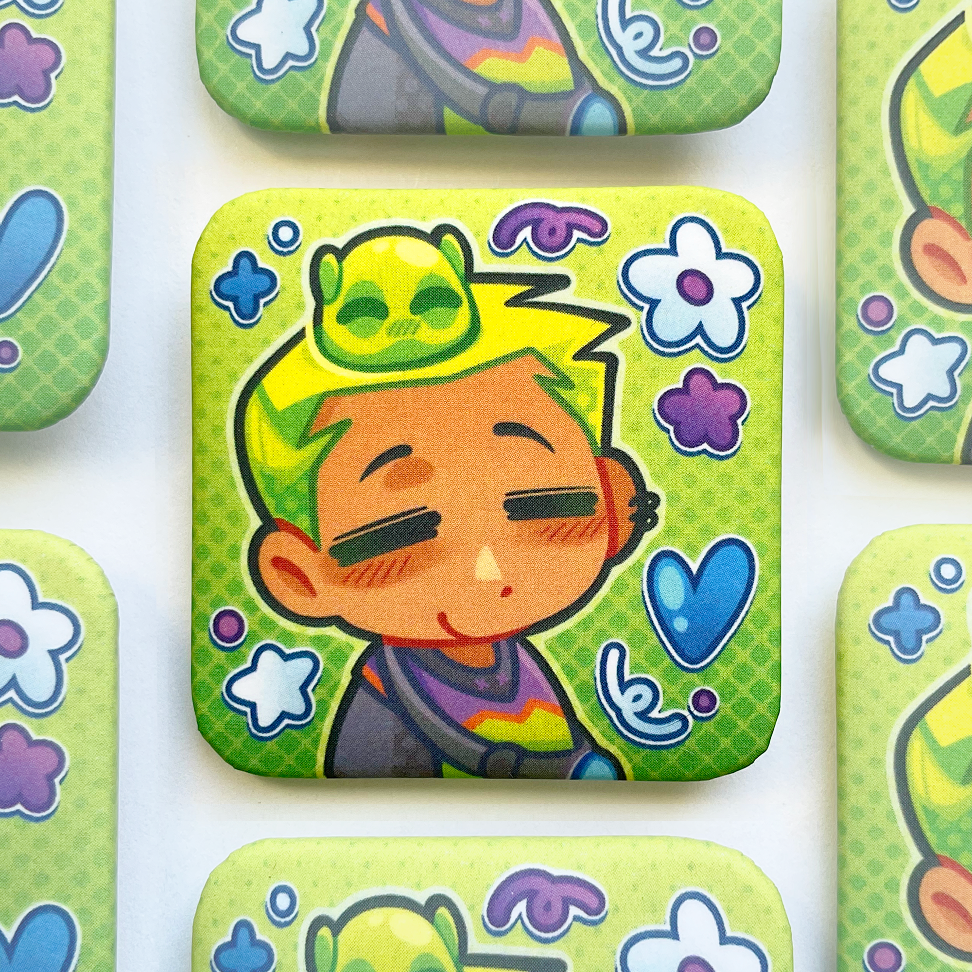 Значок квадрат 37мм Валорант Гекко