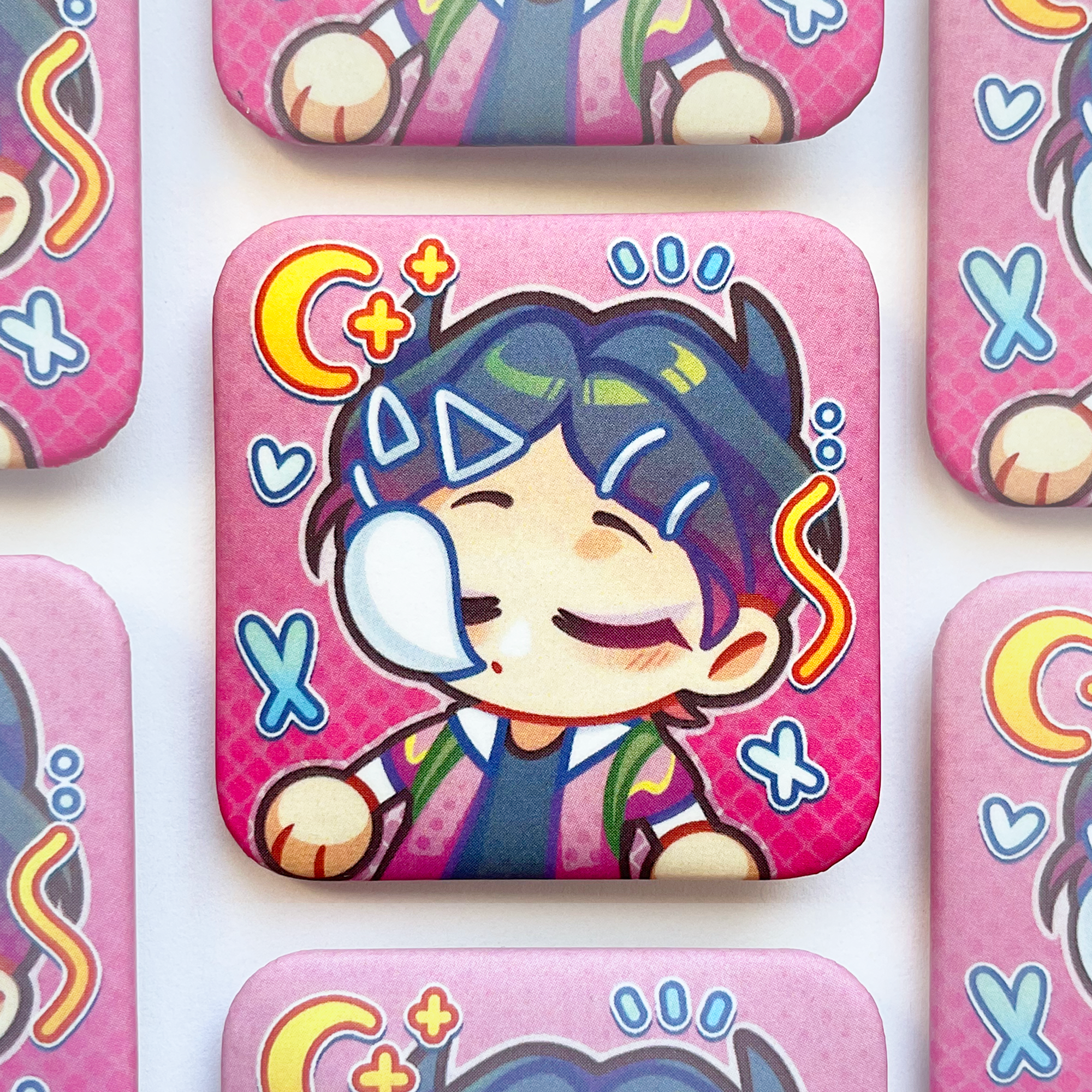 Значок квадрат 37мм Валорант Клоу