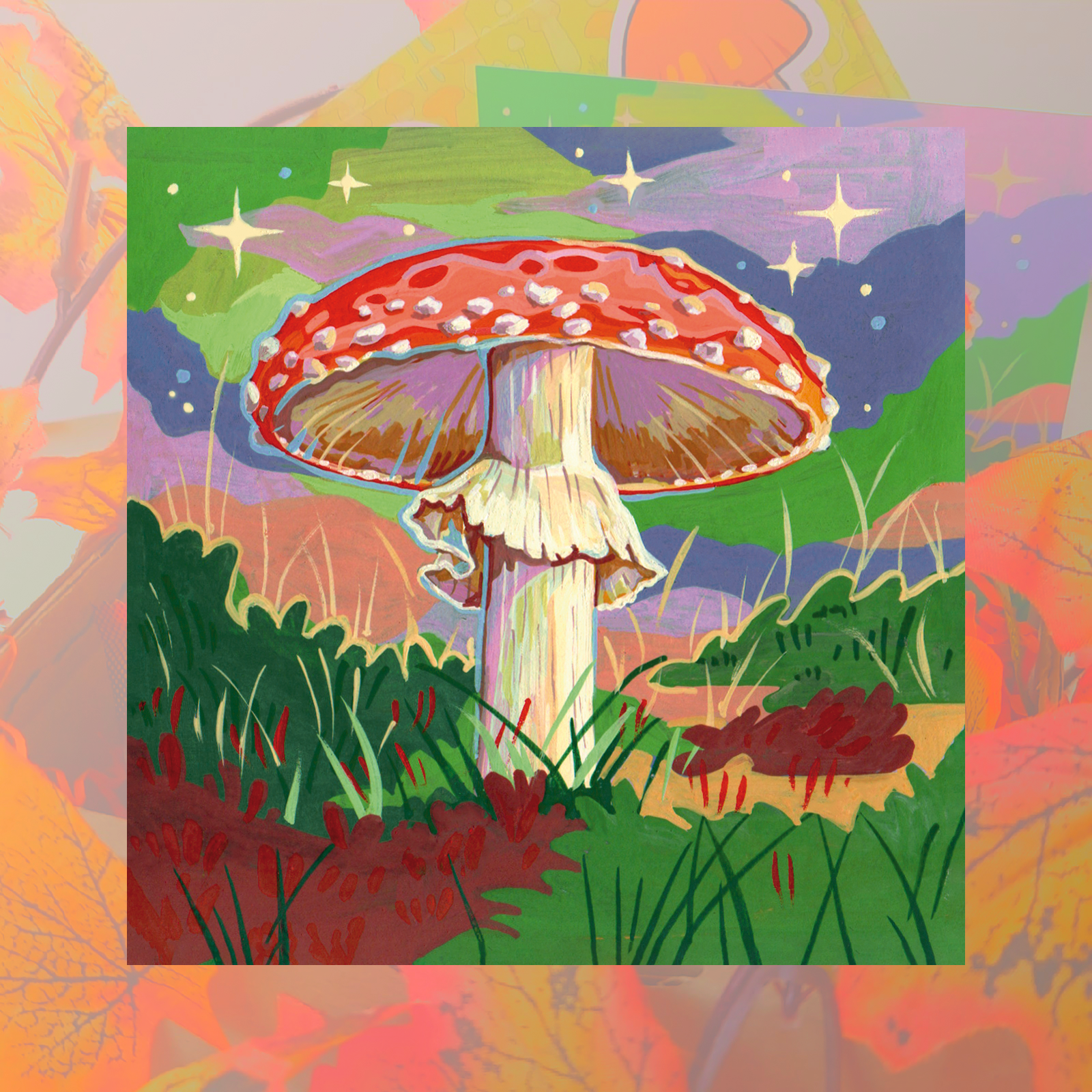 Открытка Мухомор