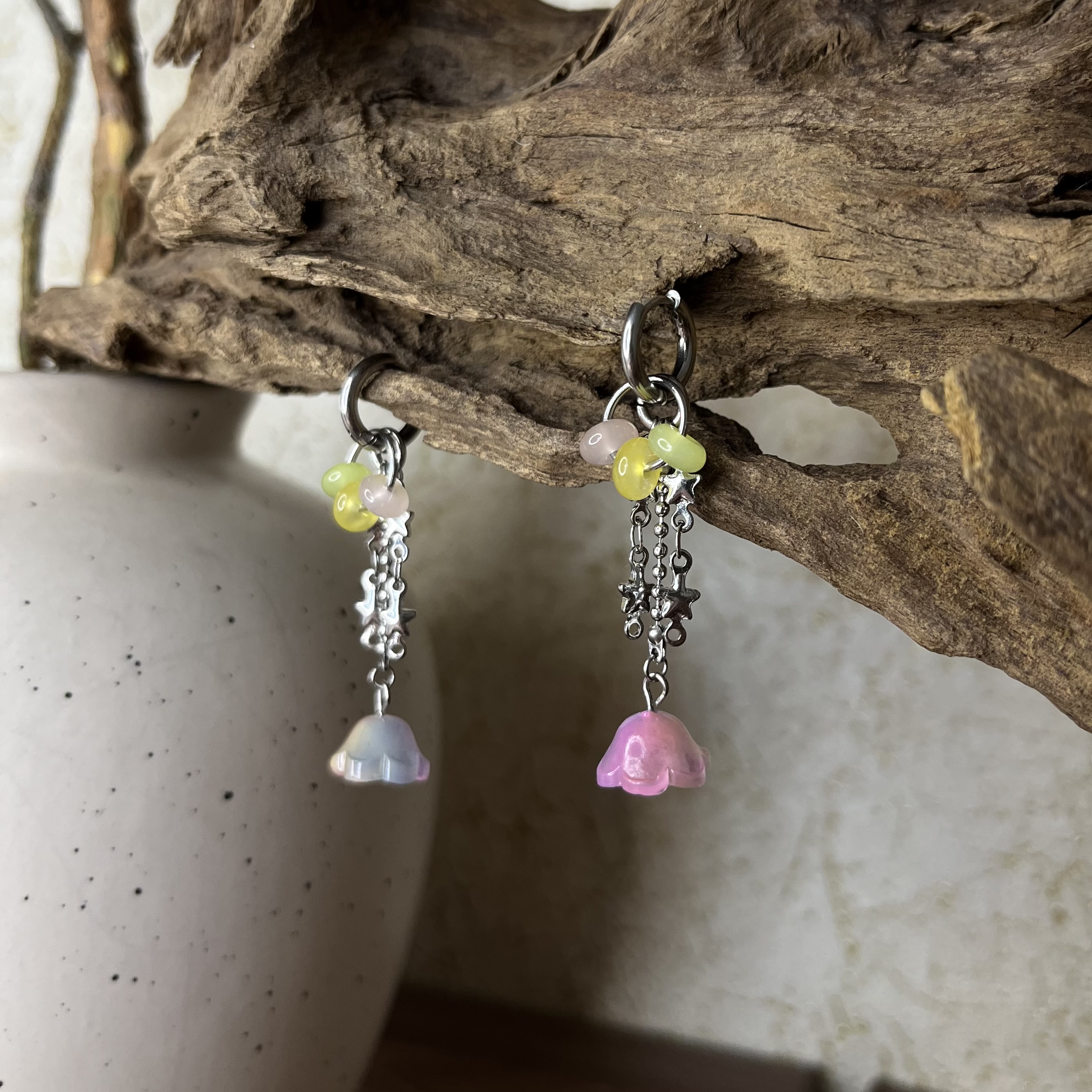 Серьги-конго «Небо после дождя»