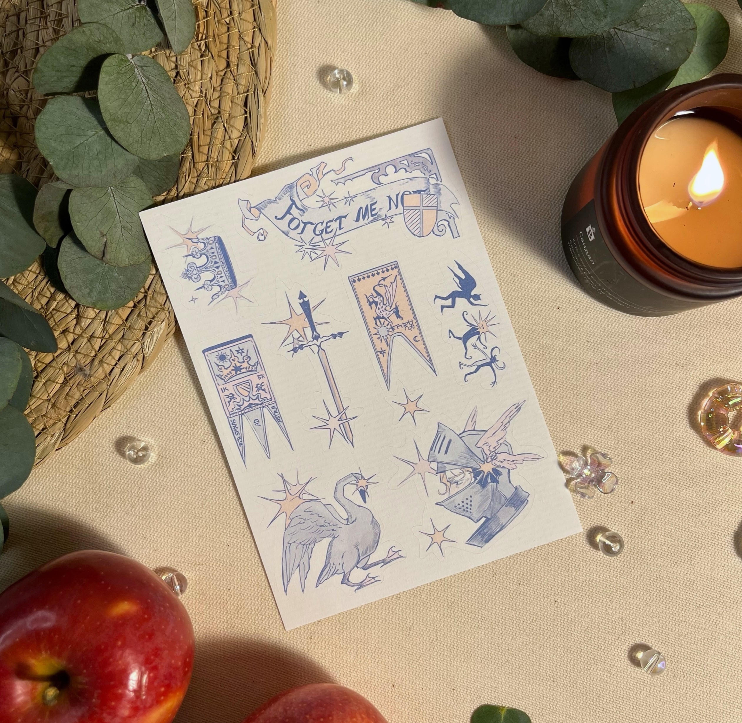 стикеры А6 не забывай меня / forget me not