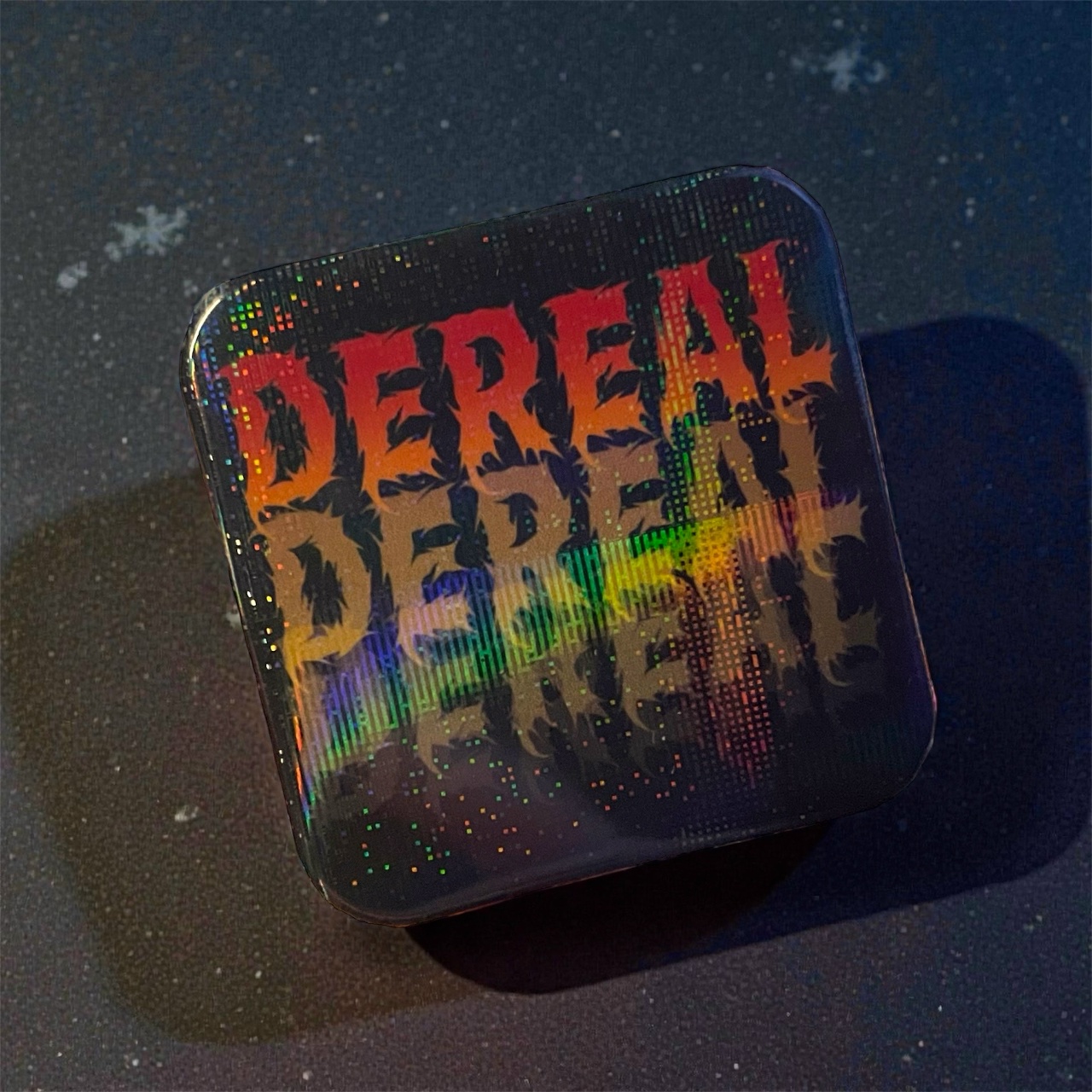 Значок Дереализация квадрат 37мм