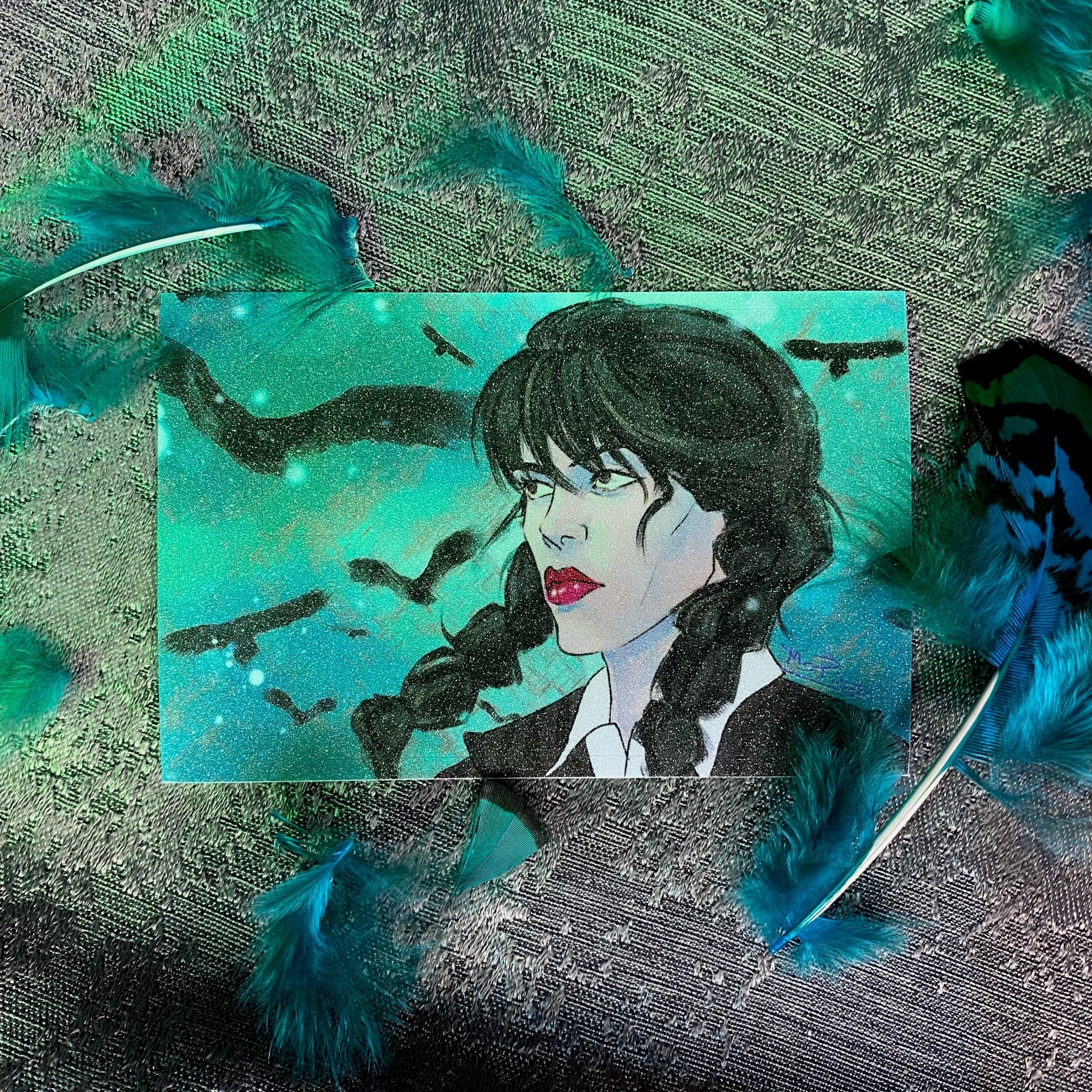 Наклейка на карту Уэнздей / Wednesday