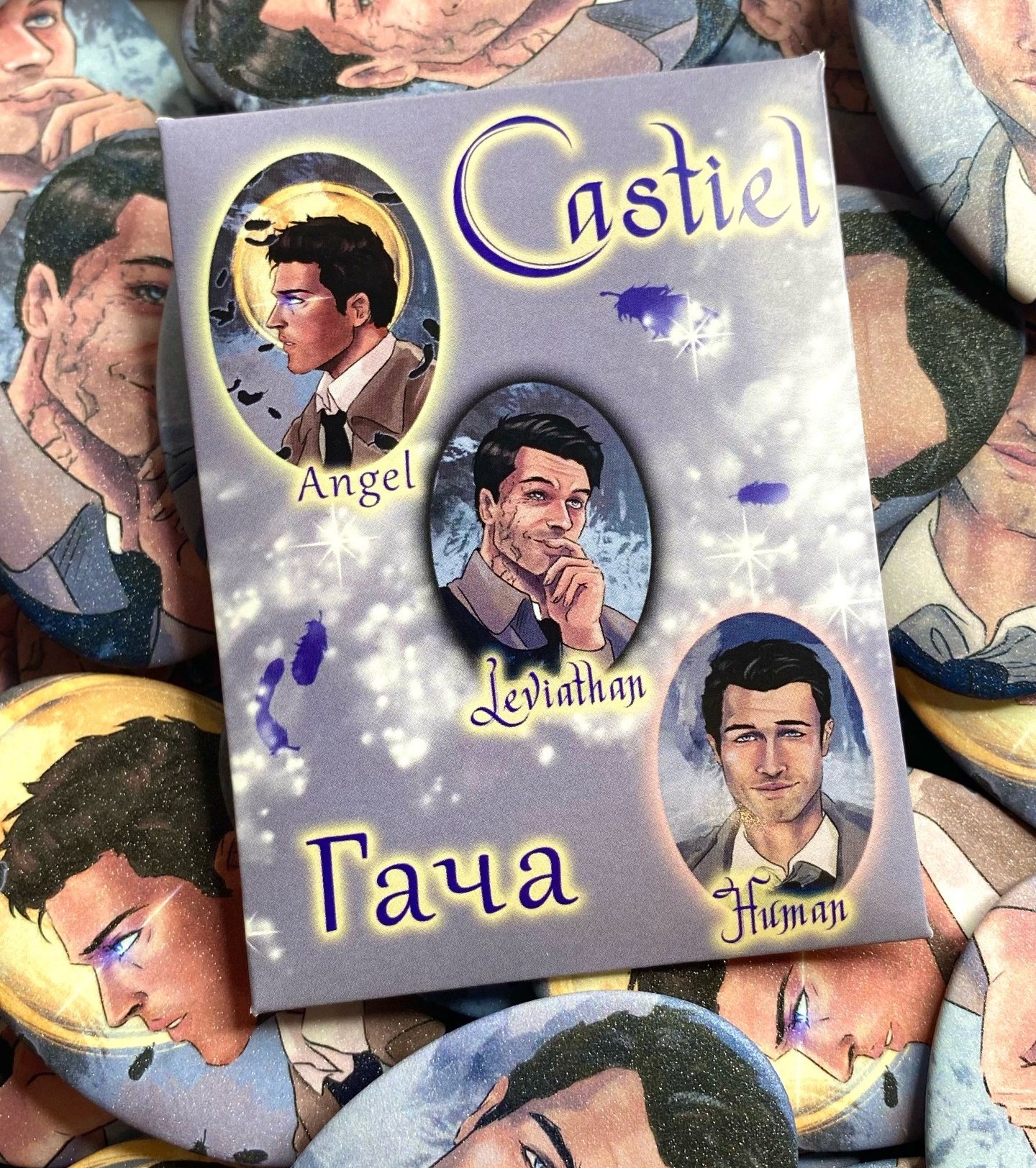 Случайный значок Кастиэль (Ангел, Левиафан, Человек)