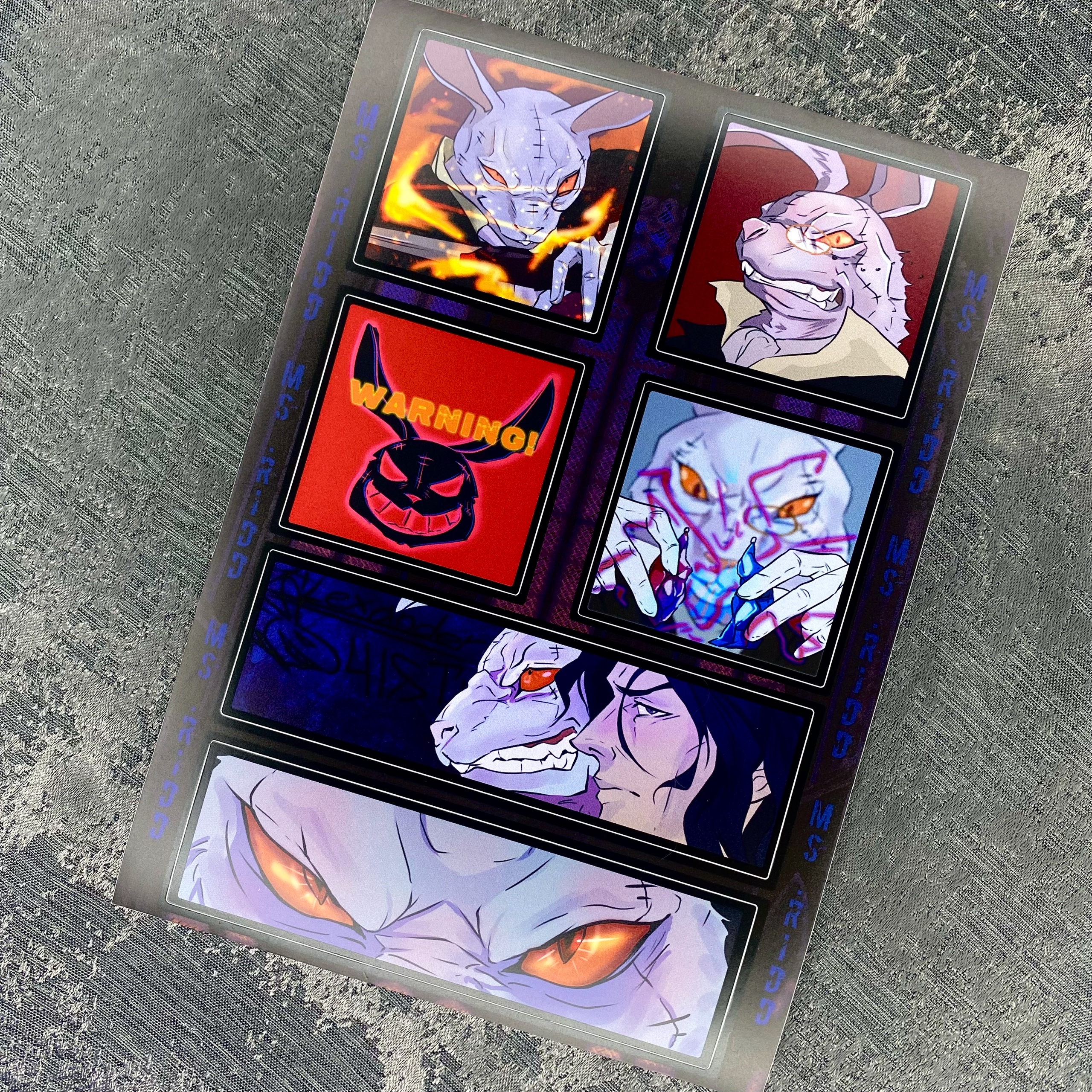 Стикеры А5 Белый кролик Дьявол может плакать / Devil May Cry