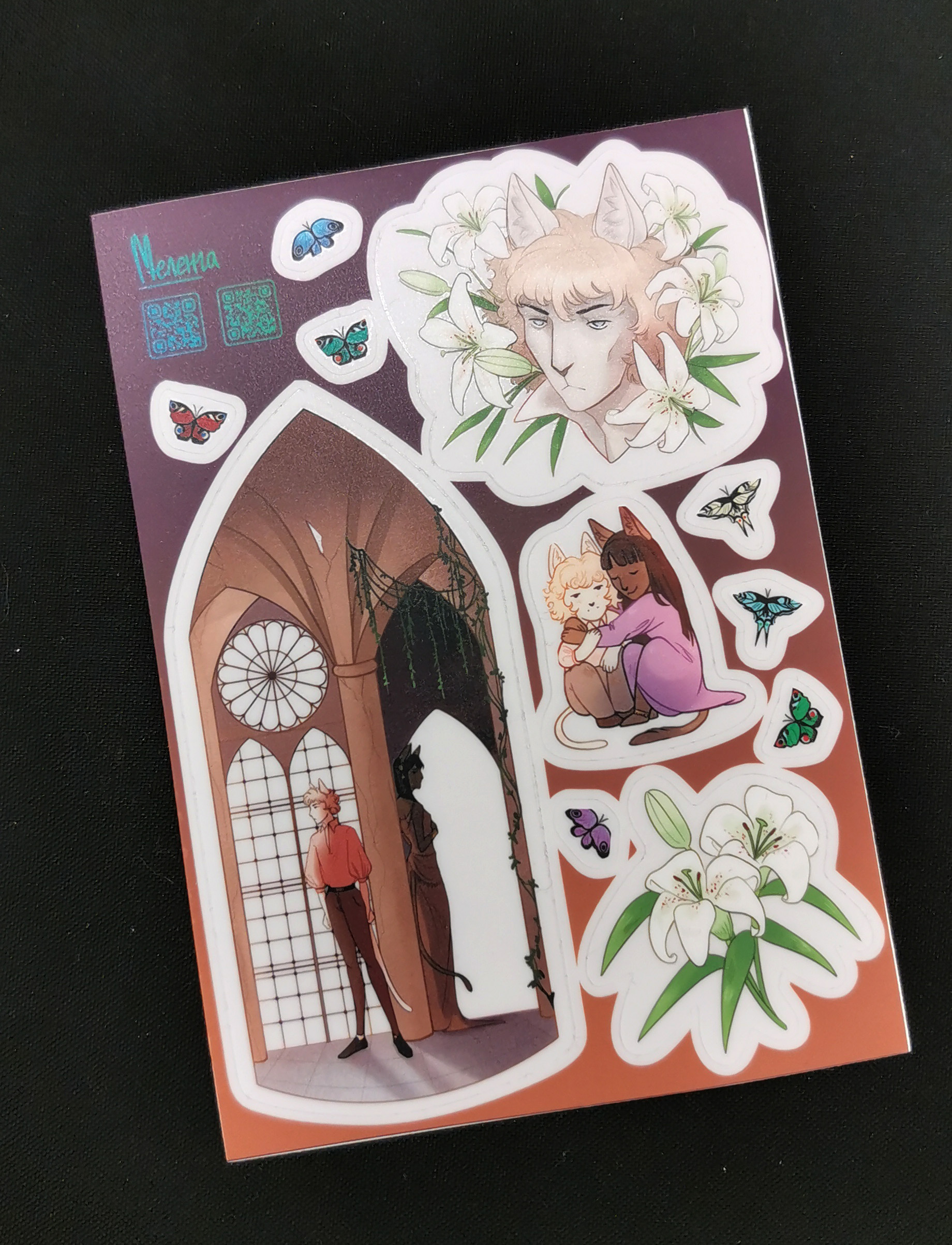 Наклейки А+К прозрач.