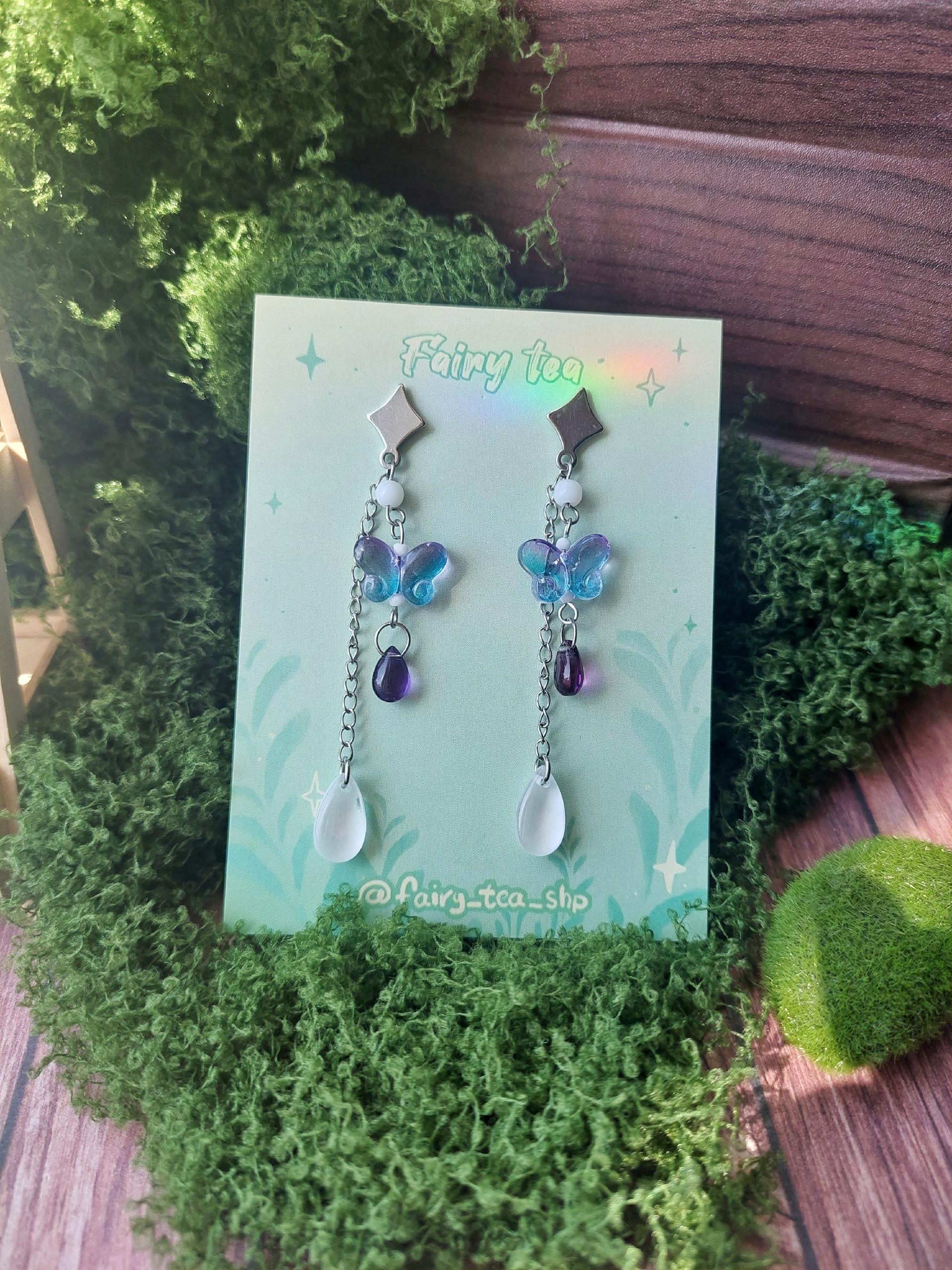 Серьги Небесные бабочки