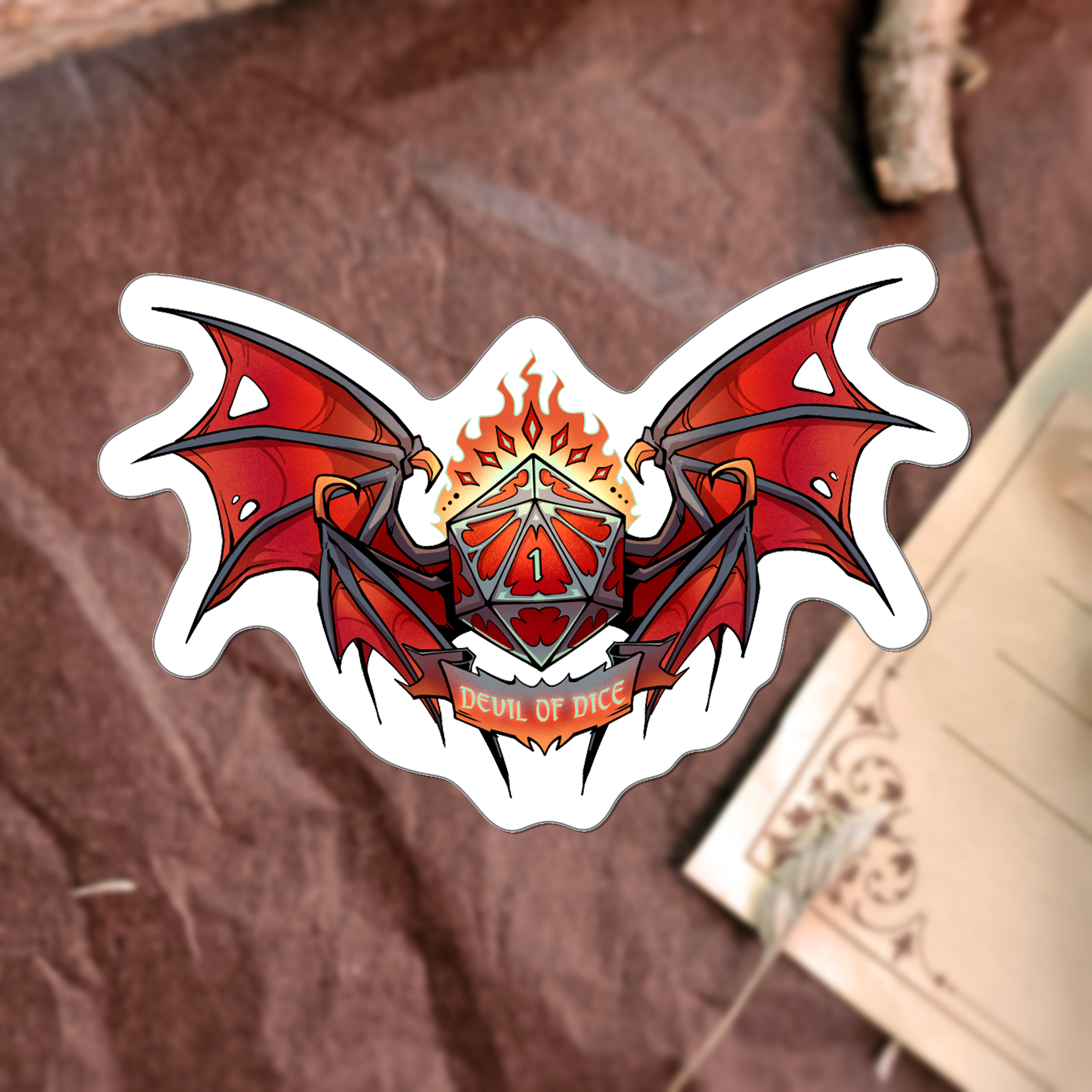 ДнД Стикер Демон кубов